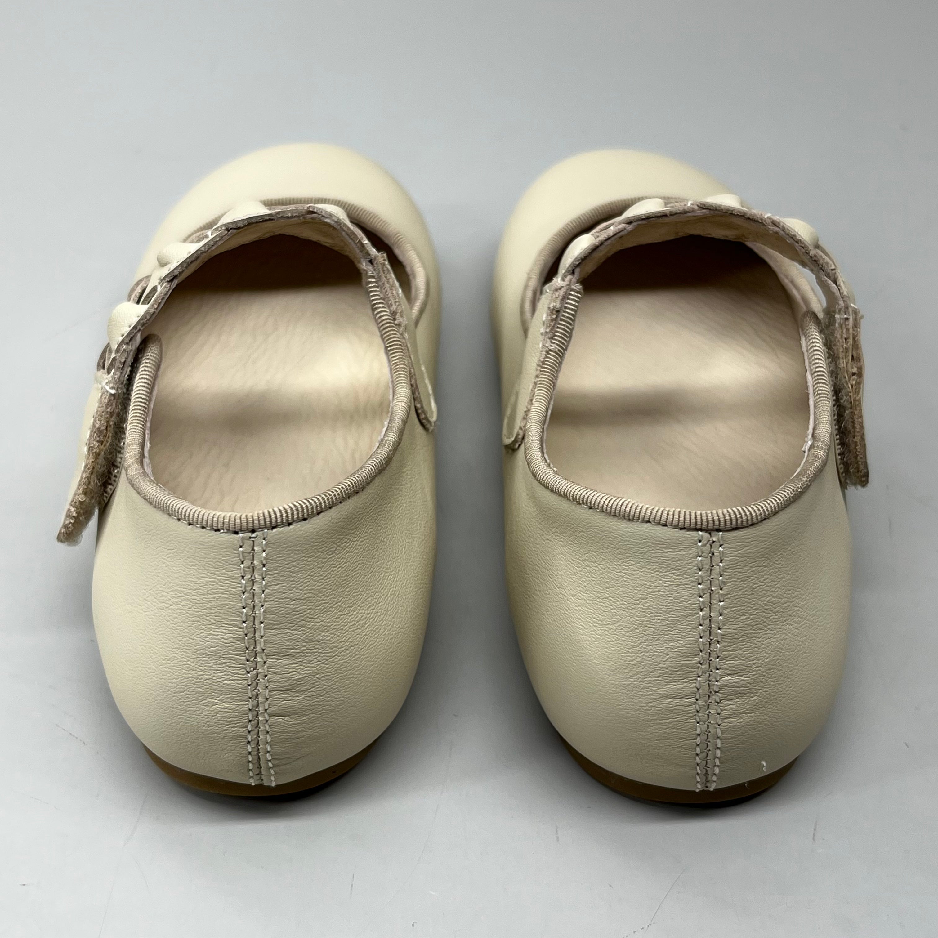 OLD SOLES Lady Plat Braided Strap Leather Shoe Kid’s Sz 26 US 9.5 Cream #817
