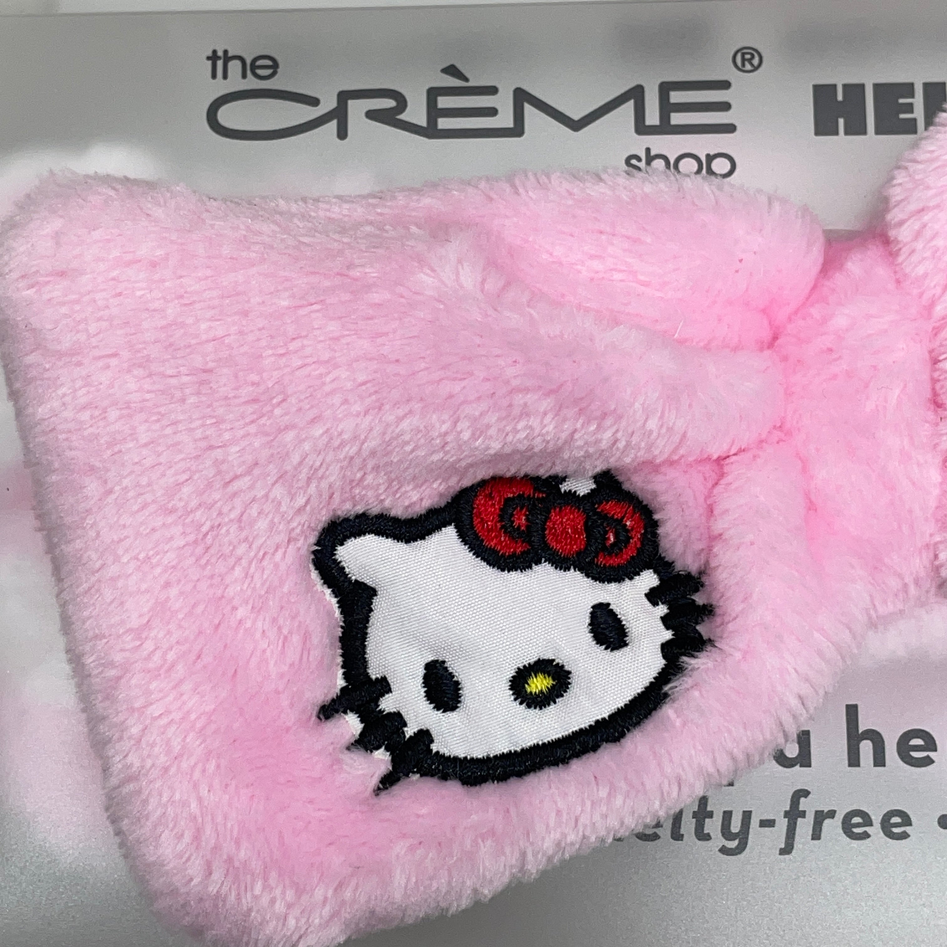 THE CRÈME SHOP Sanrio Hello Kitty Plush Spa Headband Pink Stripe HKHBP6040