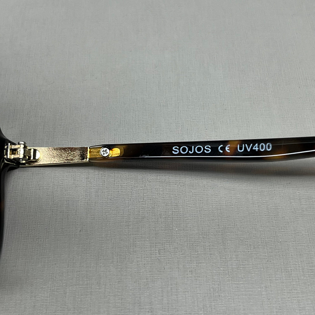 SOJOS Retro Aviator Sunglasses Tortoise Frame Brown Lens SJ2202C3 (New)