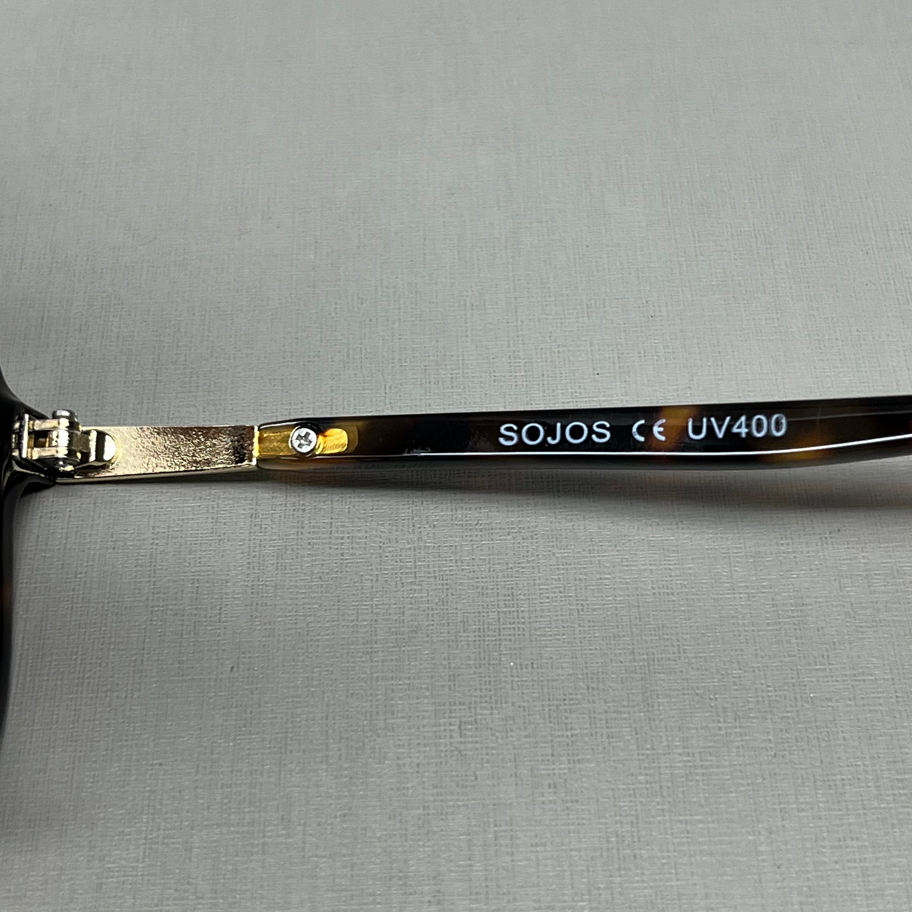 SOJOS Retro Aviator Sunglasses Tortoise Frame Brown Lens SJ2202C3 (New)