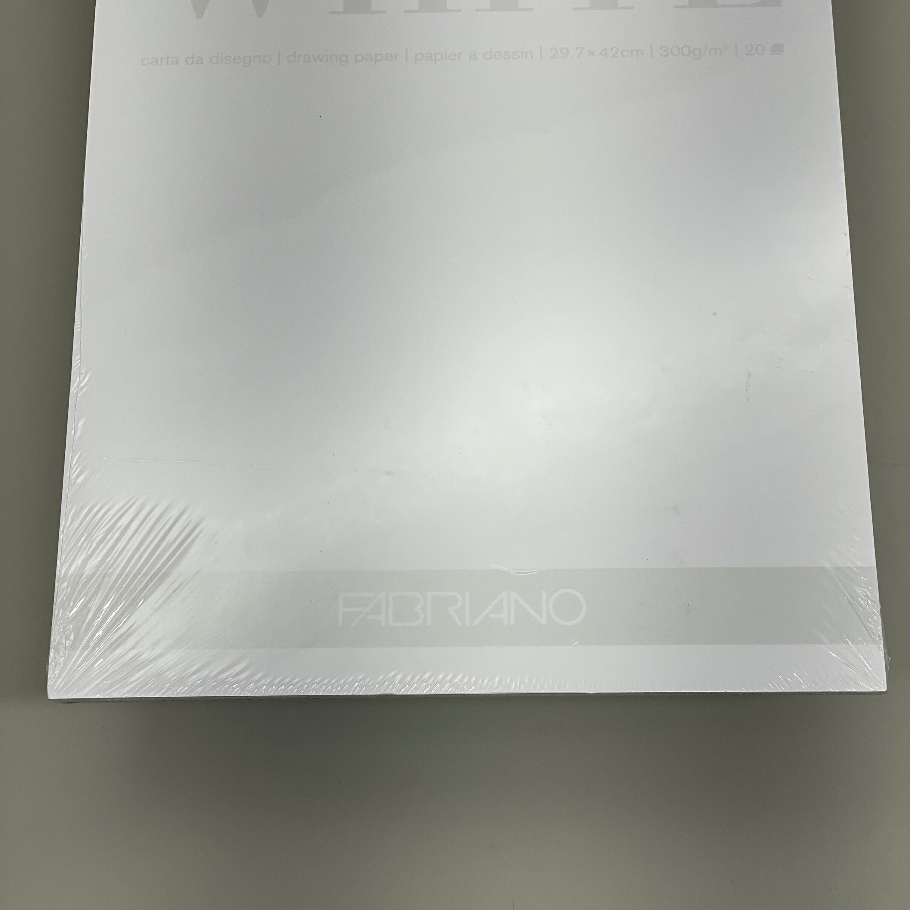 FABRIANO White White Drawing Pad 11.75"x16.5" 20 Sheets GSM: 300 19100420