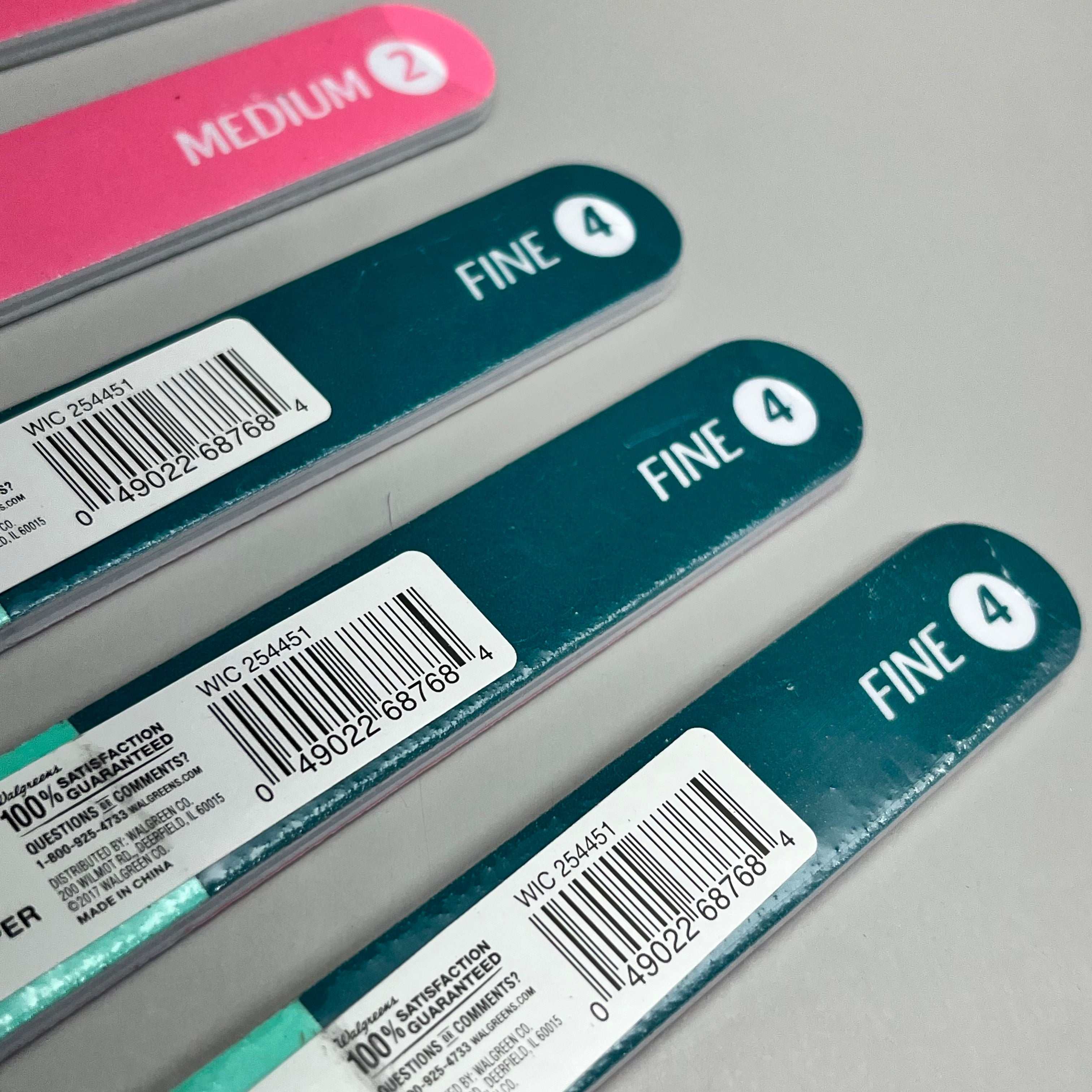Walgreens Nail Files 4-Way Buffer 7” – 6 Pack Coarse to Fine Grit Shapers