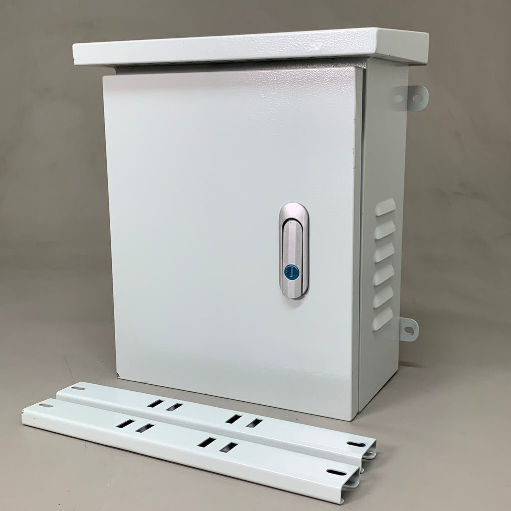 VEVOR RV Power Outlet Box Triplex Outlet Indoor/Outdoor 13.5" x 12" Grey XD-010 AS-IS