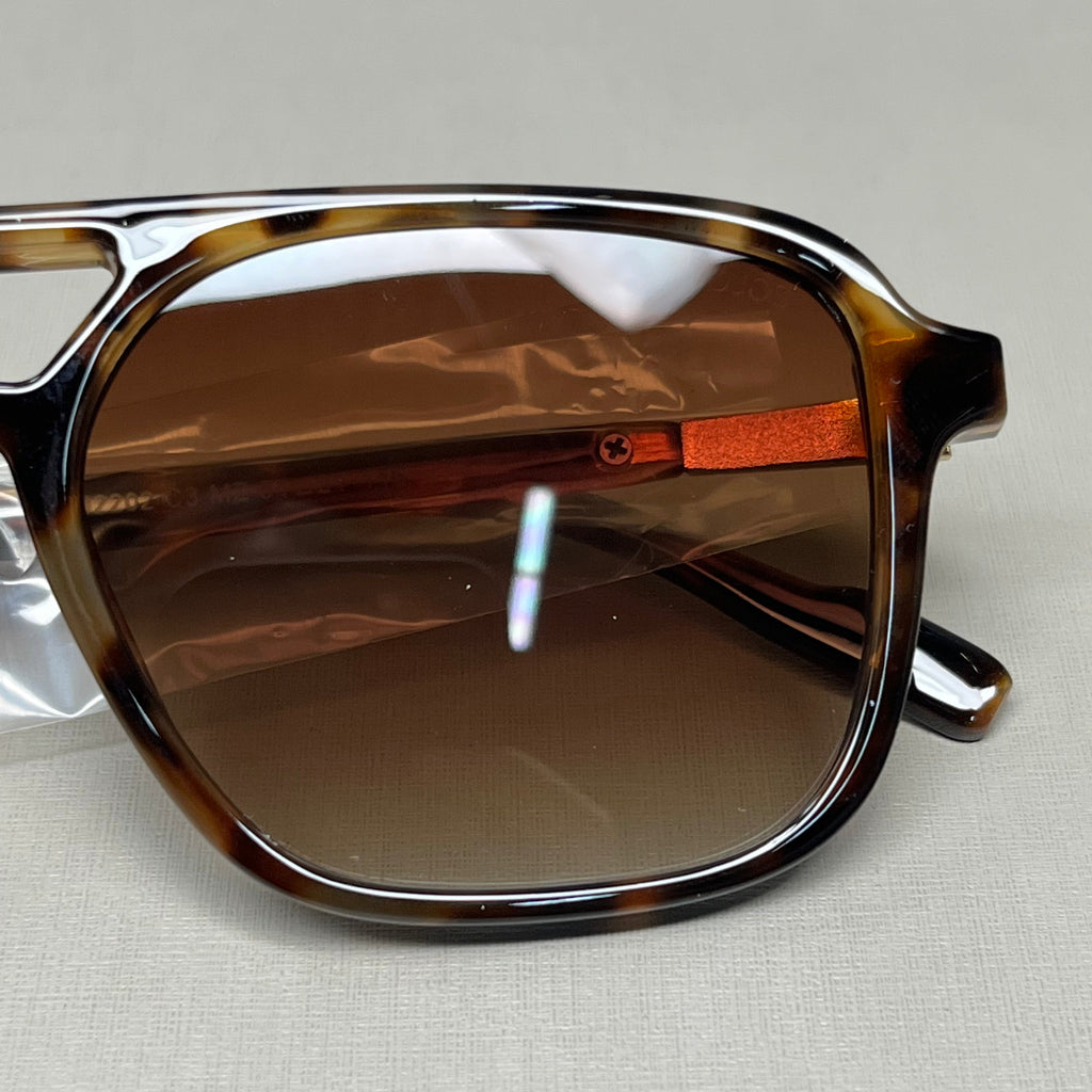 SOJOS Retro Aviator Sunglasses Tortoise Frame Brown Lens SJ2202C3 (New)