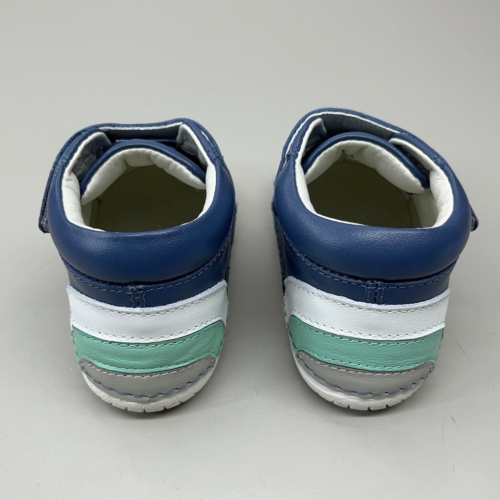 OLD SOLES Baby Rainbow Champster Leather Shoe Sz 20 US 4 Petrol/Snow/Jade/Gris #4091