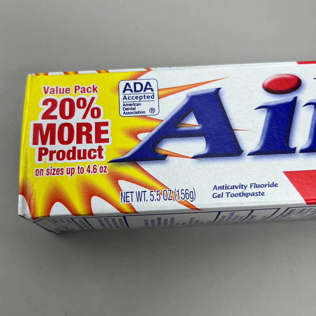 AIM 12-PACK! Multi-Benefit Cavity Protection Gel Toothpaste Ultra Mint 5.5 oz. BB 03/27 70505178