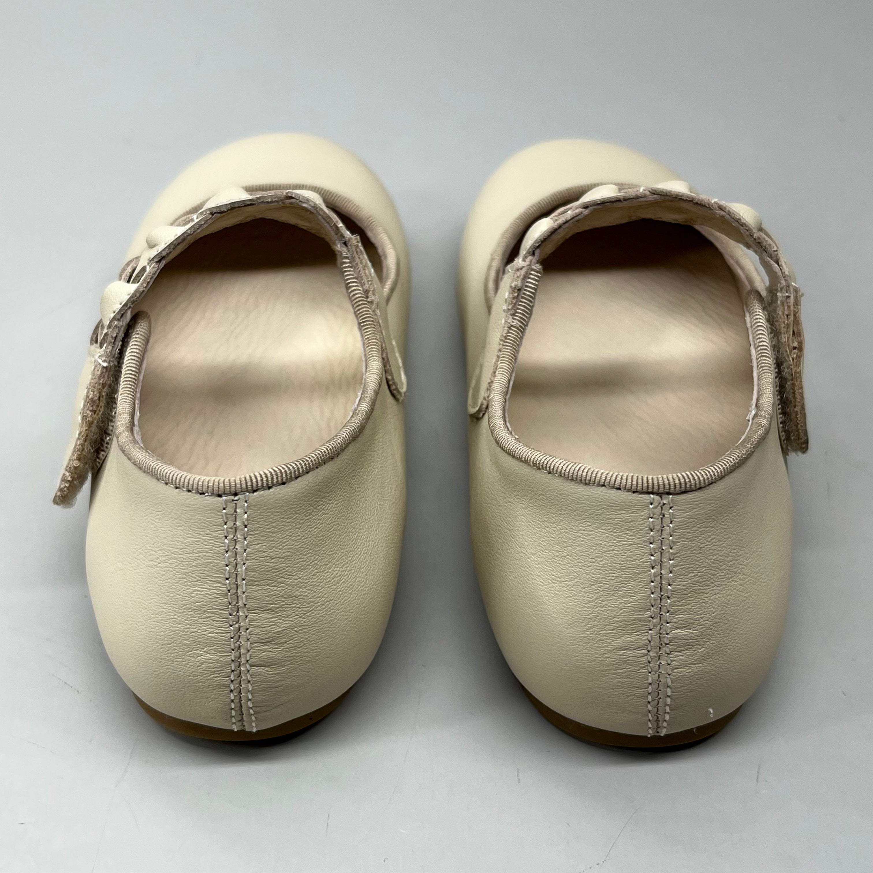 OLD SOLES Lady Plat Braided Strap Leather Shoe Kid’s Sz 30 US 13 Cream #817