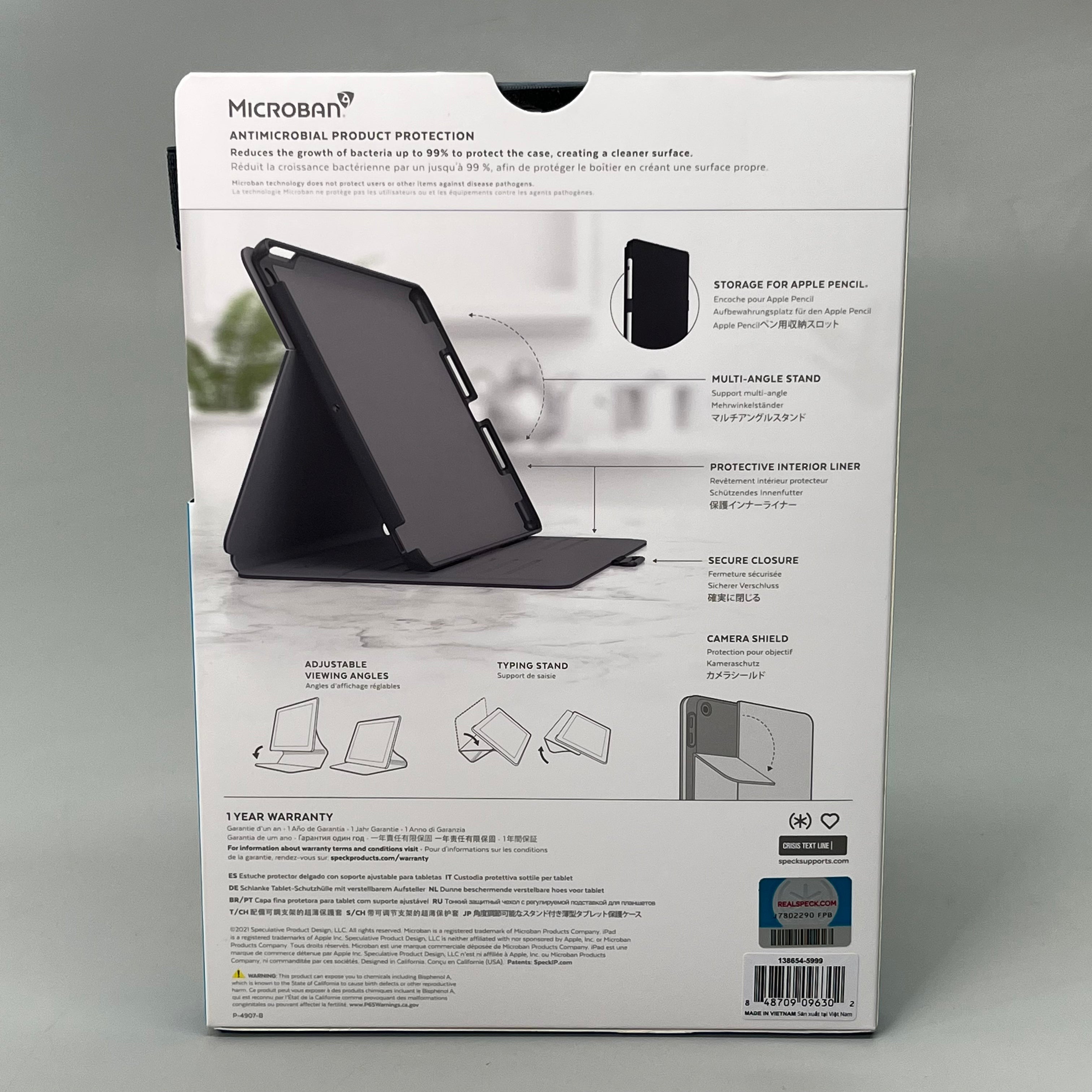 SPECK Balance Folio Case – 10.2” iPad ONLY (7th/8th/9th Gen 2019–2021) – NOT 9.7”
