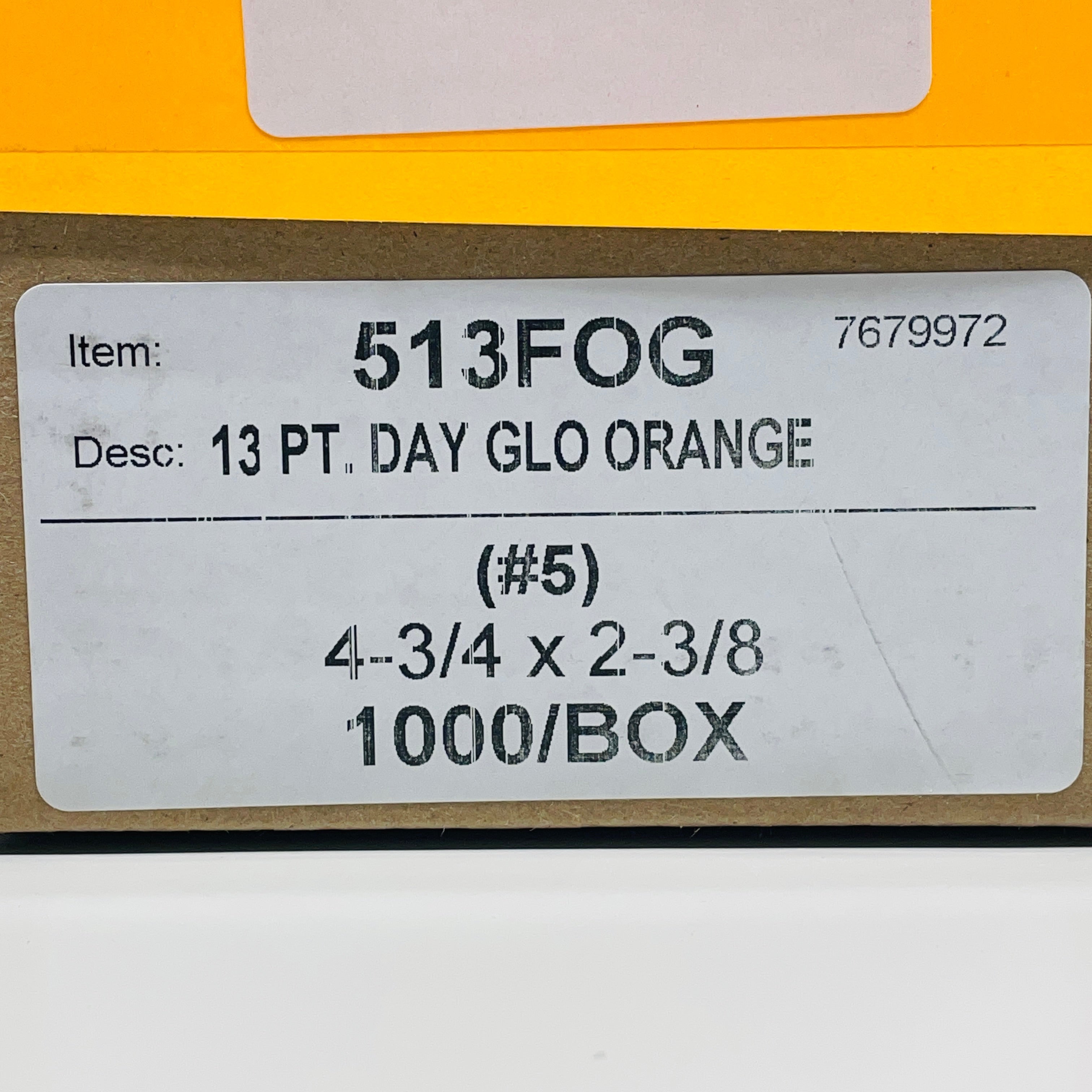 1,000 Shipping Hang Tags Fluorescent Orange 13 Pt. Cardstock 4 3/4" x 2 3/8" 513FOG