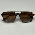 SOJOS Retro Aviator Sunglasses Tortoise Frame Brown Lens SJ2202C3 (New)