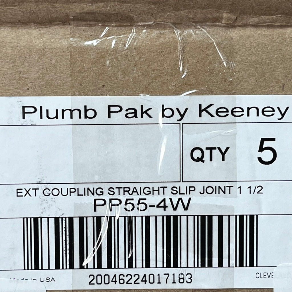 PLUMB PAK 5-PACK! Ext Straight Coupling Slip Joint 1 1/2" White PP55-4W