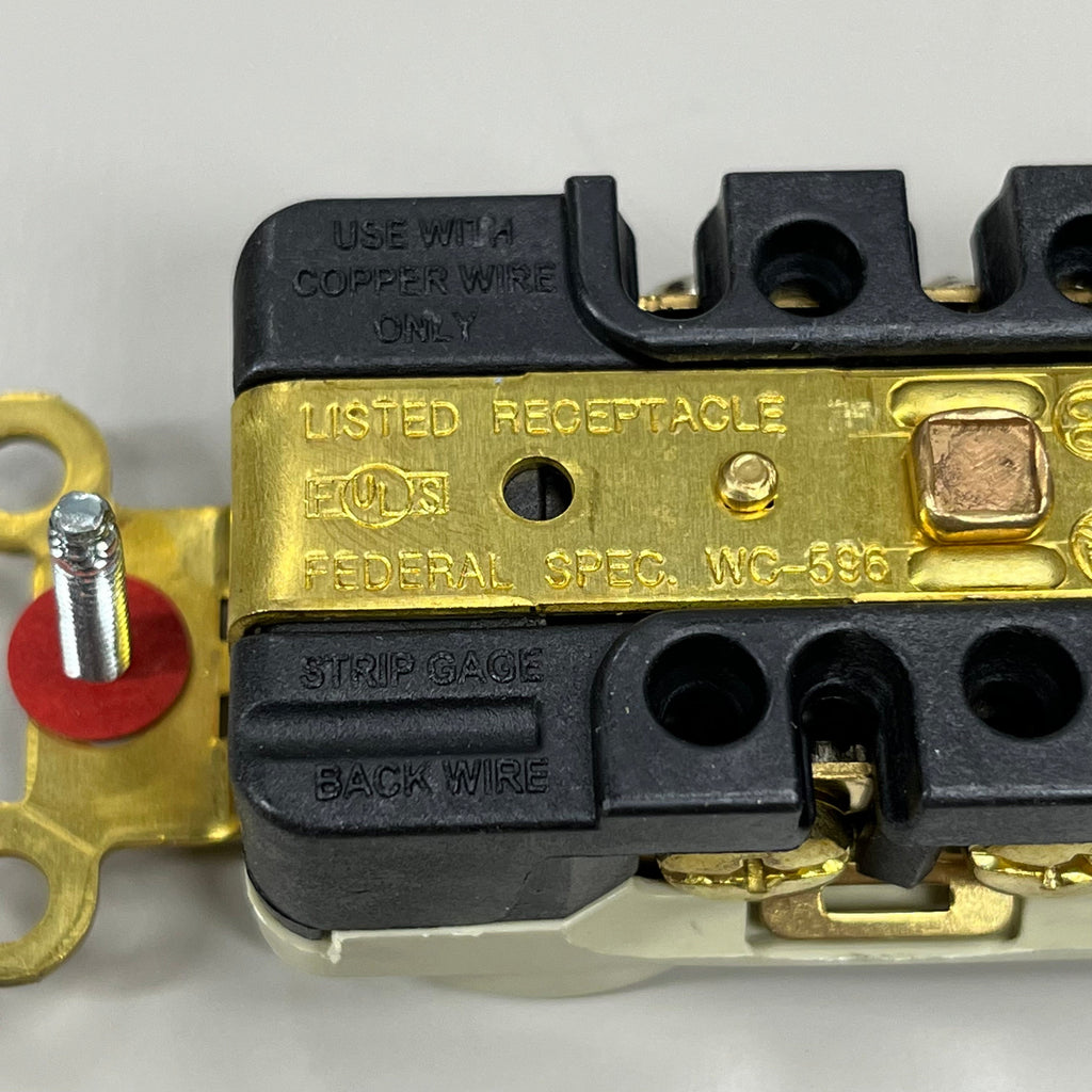 HUBBELL 10-PACK! Wiring Receptacle Outlet 4" x 1.5" Beige HBL5352I (New)