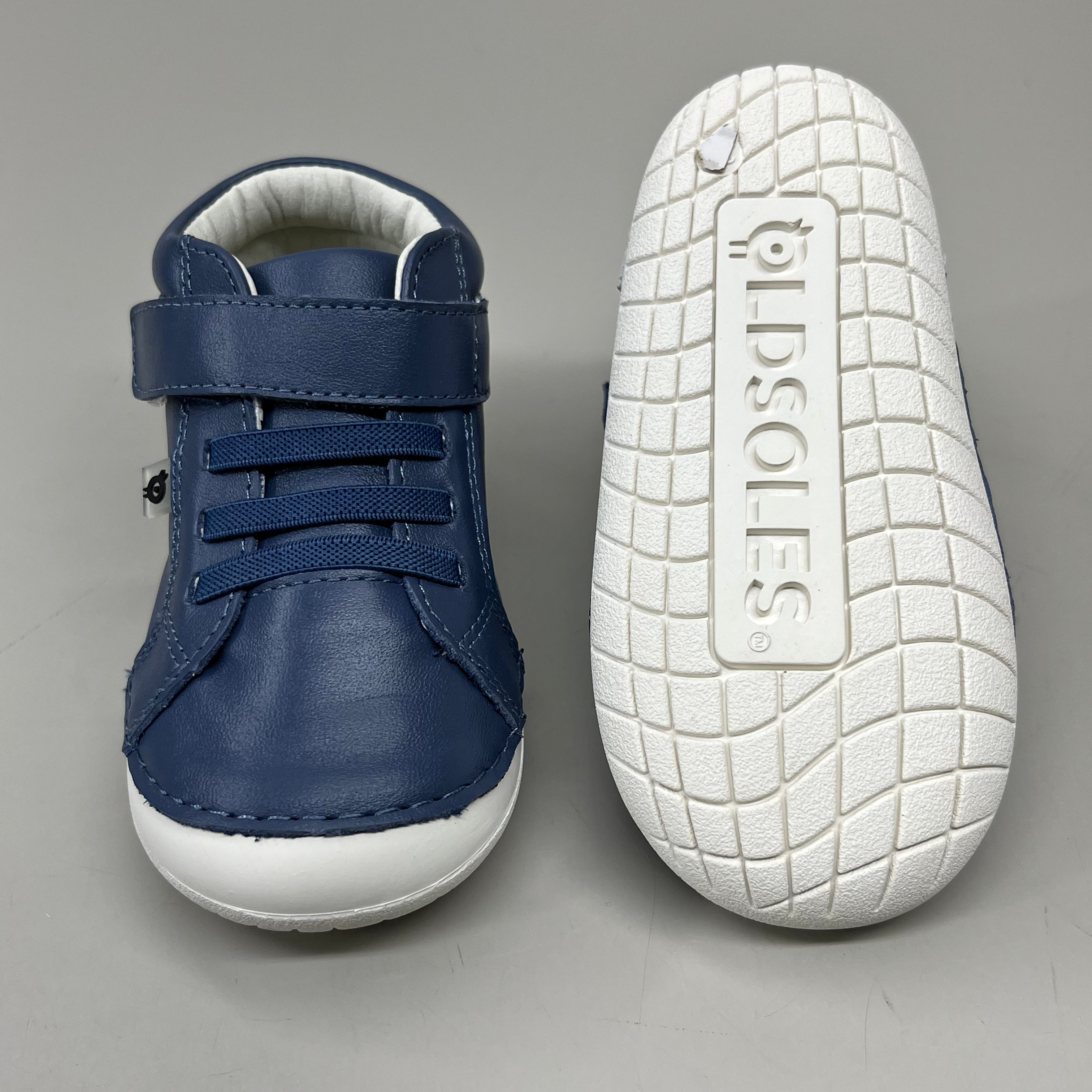OLD SOLES Baby Rainbow Champster Leather Shoe Sz 20 US 4 Petrol/Snow/Jade/Gris #4091