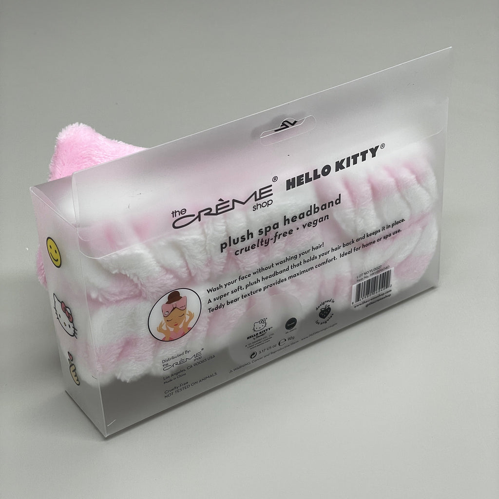 THE CRÈME SHOP Sanrio Hello Kitty Plush Spa Headband Pink Stripe HKHBP6040