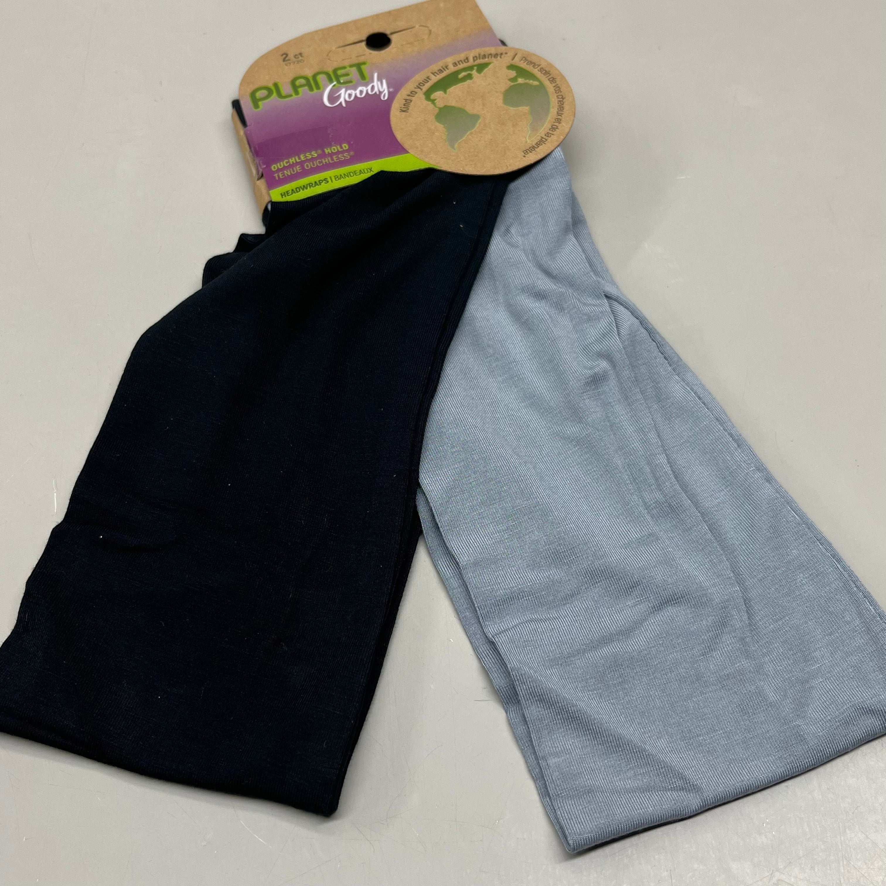 GOODY Ouchless Hold Head Wraps 9" Black/Grey 3001545
