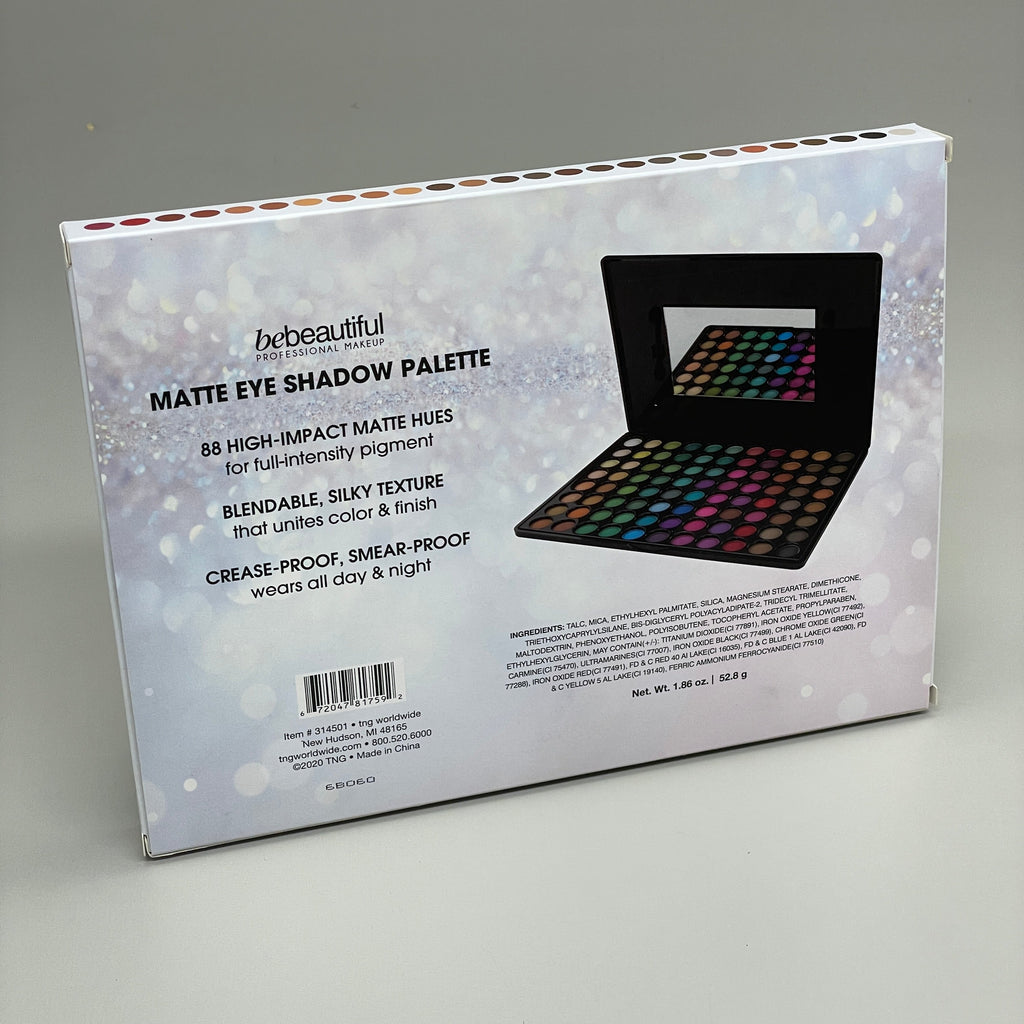 BEBEAUTIFUL (2 PACK) Professional Makeup Eye Shadow 88 Matte Palette 314501