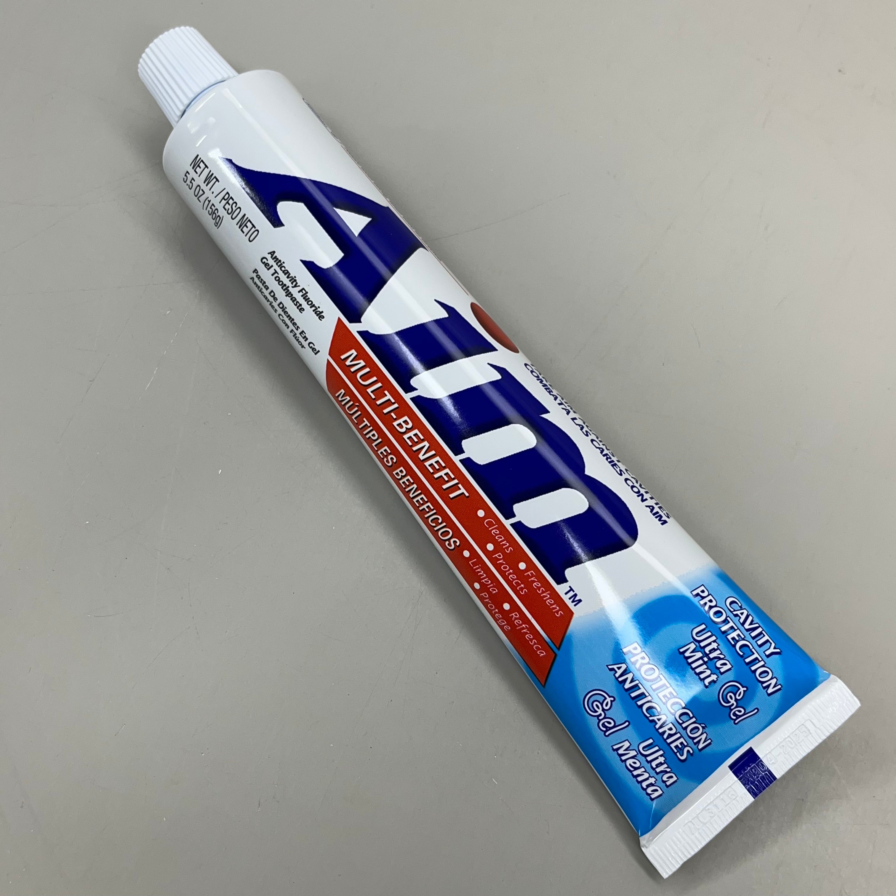 AIM 12-PACK! Multi-Benefit Cavity Protection Gel Toothpaste Ultra Mint 5.5 oz. BB 03/27 70505178