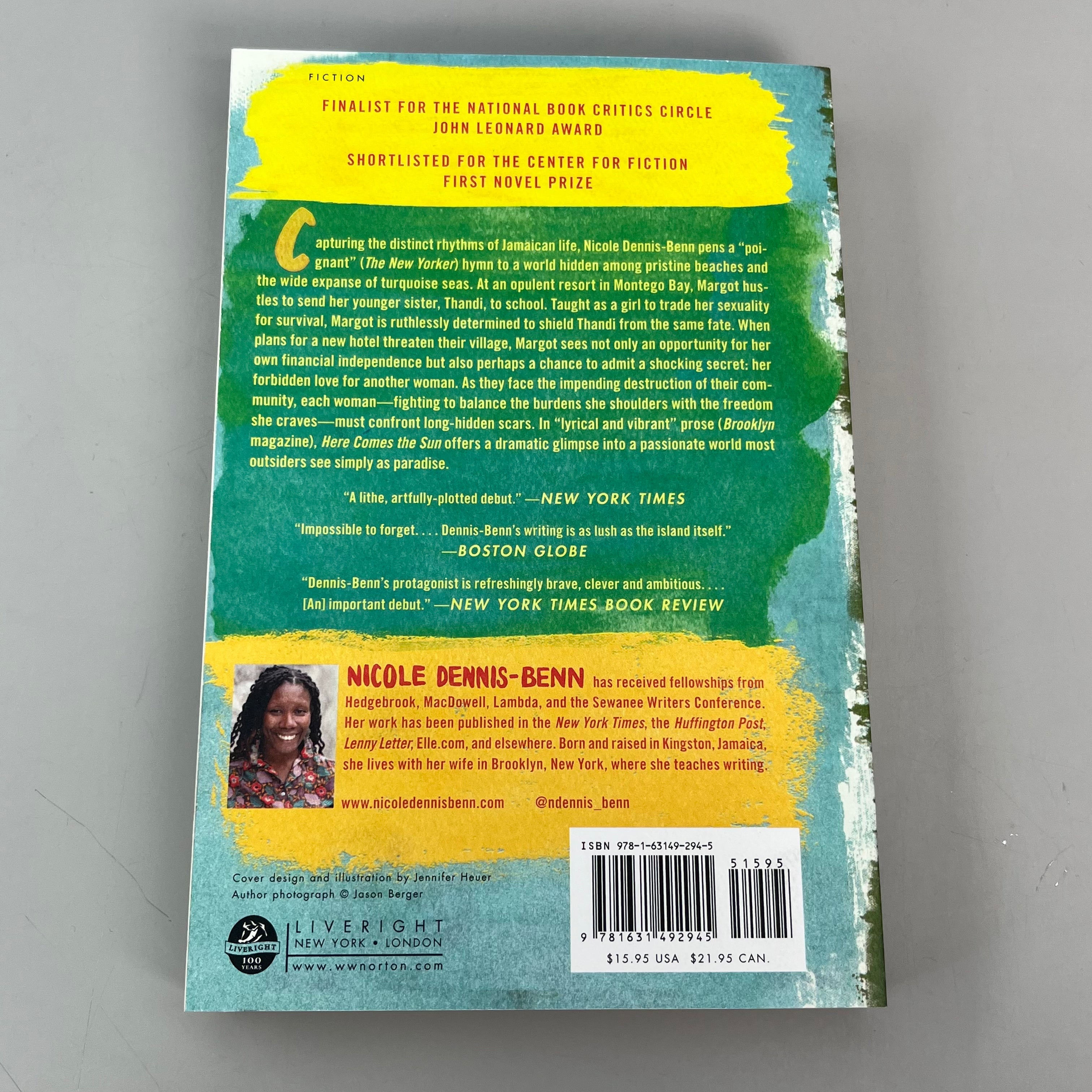 Here Comes The Sun: A Novel Nicole Dennis-Benn 8" x 5.5" Paperback Cover (New)