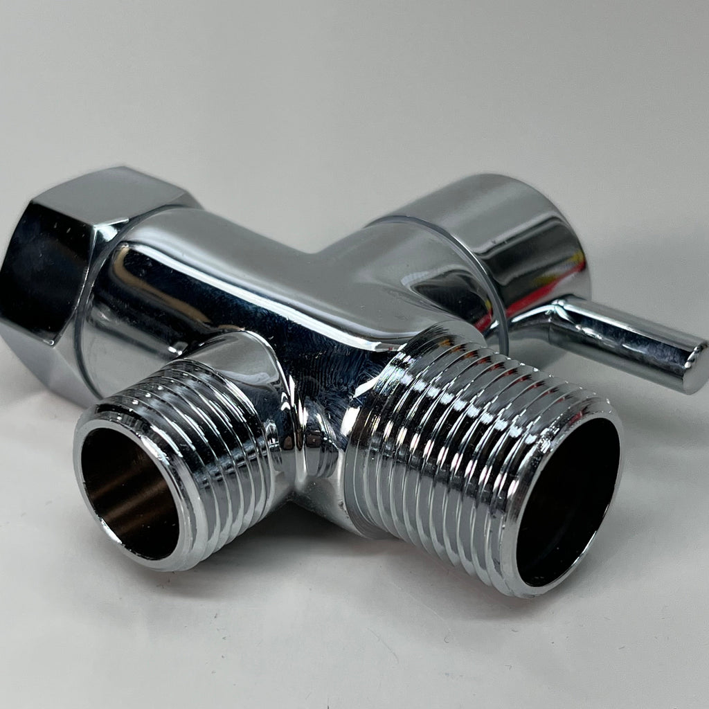 LUXE Lot of 11! Bidet Shut-Off Valve T-adapter 3 Way Connector 3" x 3" Silver