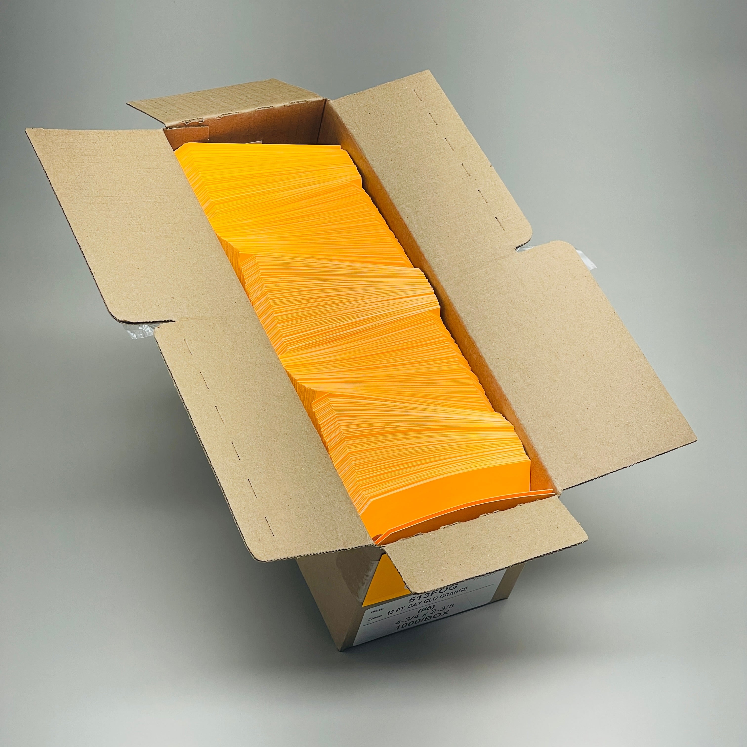 1,000 Shipping Hang Tags Fluorescent Orange 13 Pt. Cardstock 4 3/4" x 2 3/8" 513FOG