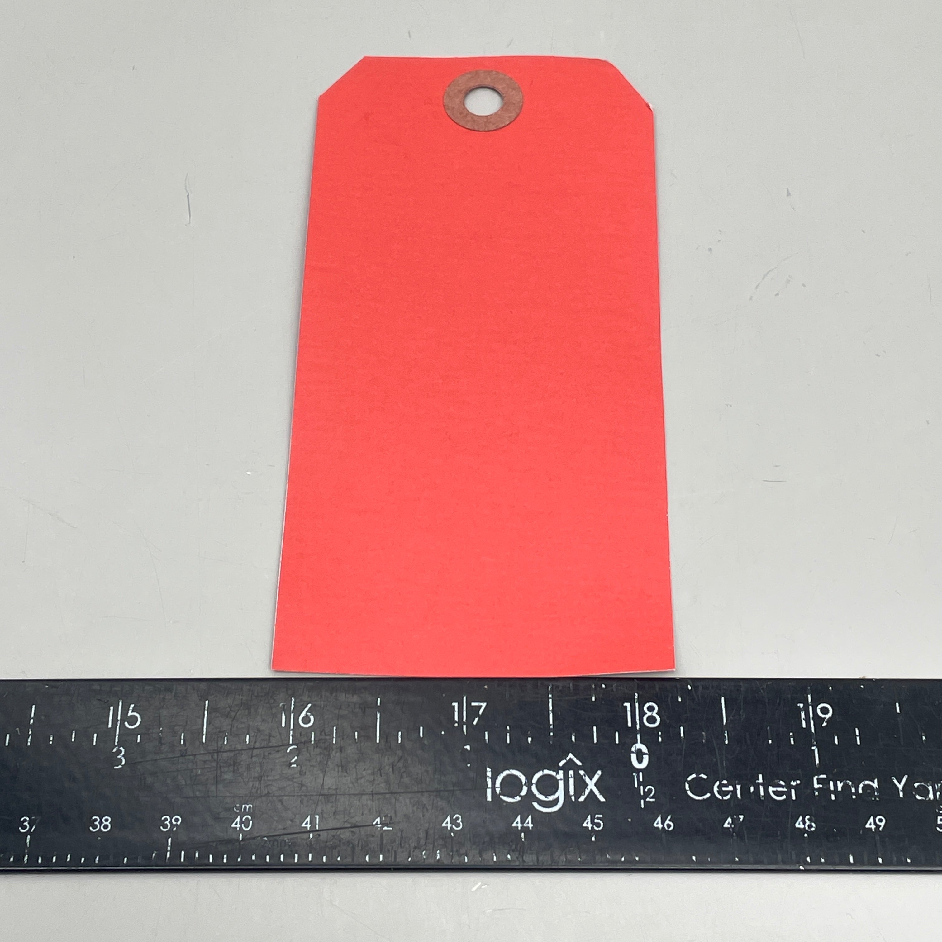 1,000 Shipping Hang Tags Red 13 Pt. Cardstock 4 3/4" x 2 3/8" 513RED