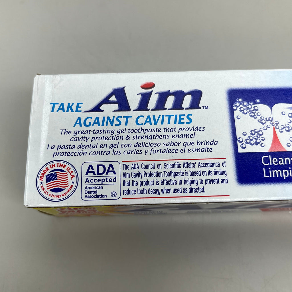 AIM 12-PACK! Multi-Benefit Cavity Protection Gel Toothpaste Ultra Mint 5.5 oz. BB 03/27 70505178