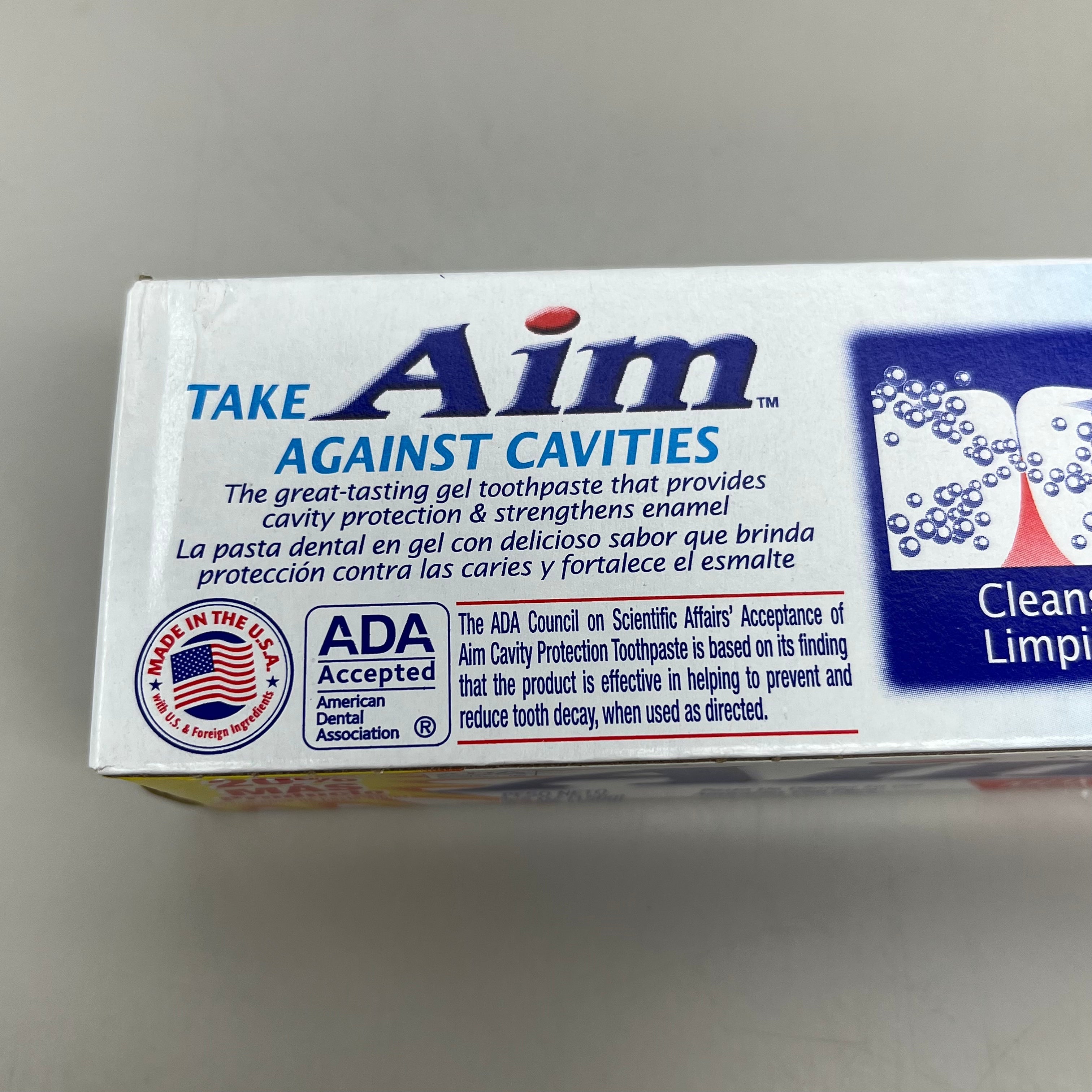 AIM 12-PACK! Multi-Benefit Cavity Protection Gel Toothpaste Ultra Mint 5.5 oz. BB 03/27 70505178