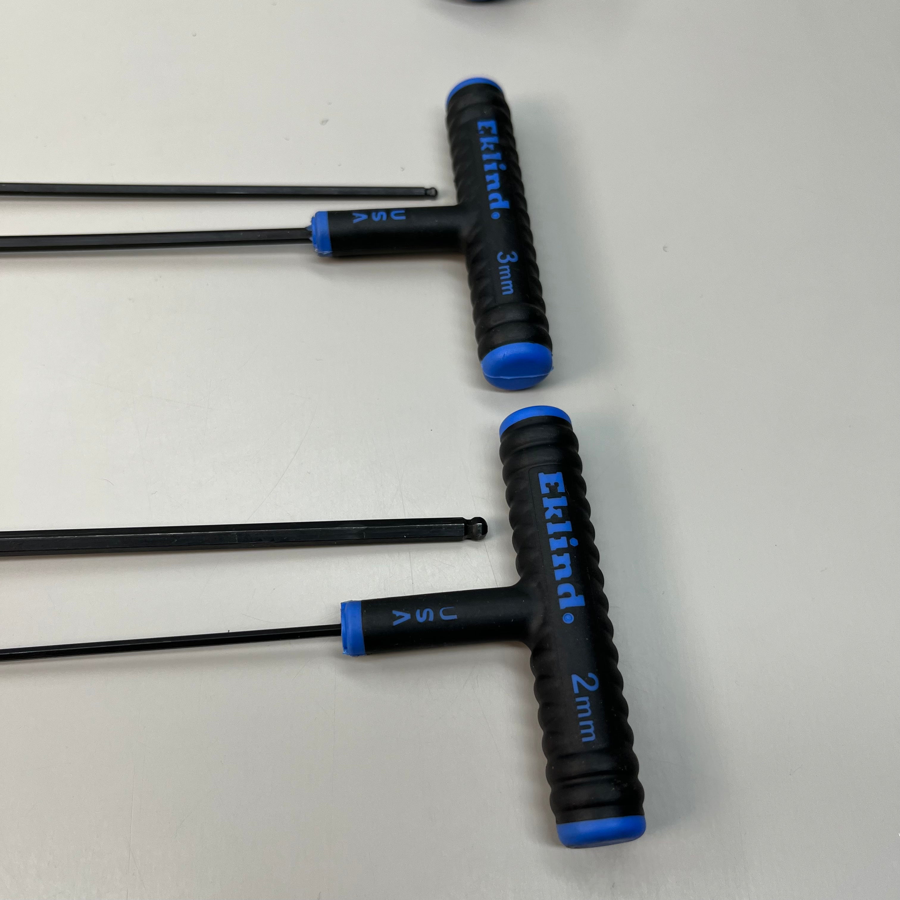 EKLIND Set of 2! Hex-Power-T 8 Hex Keys 6"/150mm 9"/230mm Blue 64808 64608