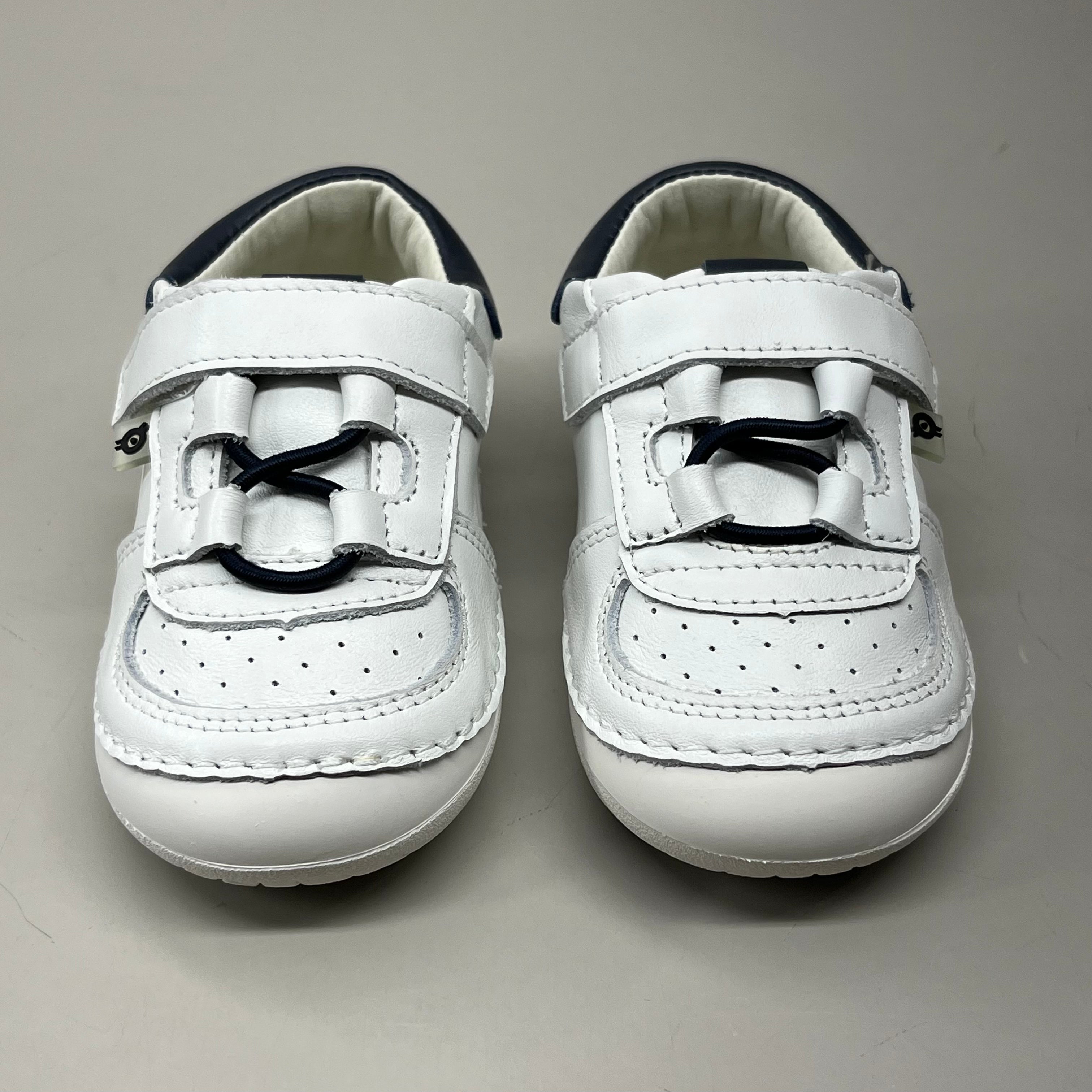 OLD SOLES Baby Rebel Pave Leather Shoe Sz 21 US 5 Snow/Navy #4090