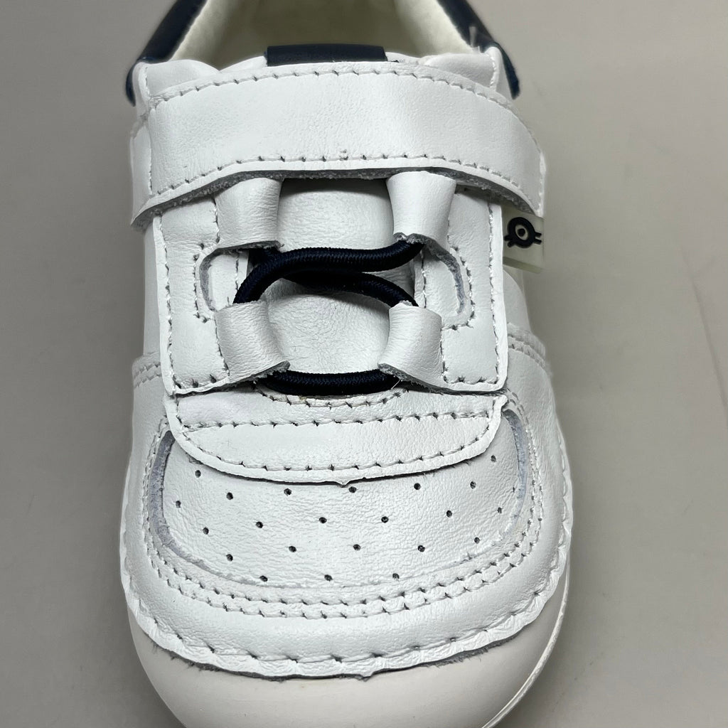 OLD SOLES Baby Rebel Pave Leather Shoe Sz 21 US 5 Snow/Navy #4090