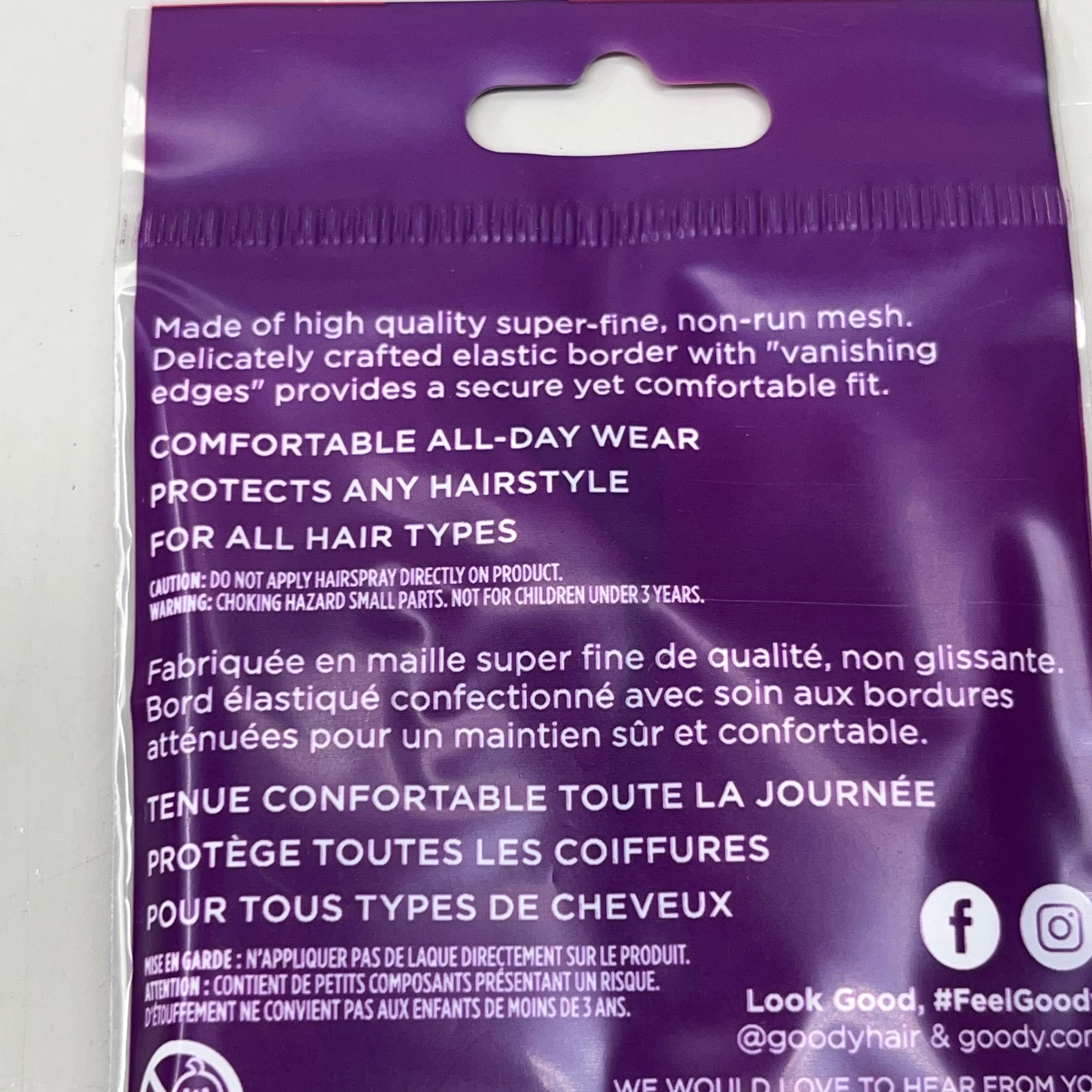 GOODY (6 PACK!) Ouchless Hair Nets Black 3000500