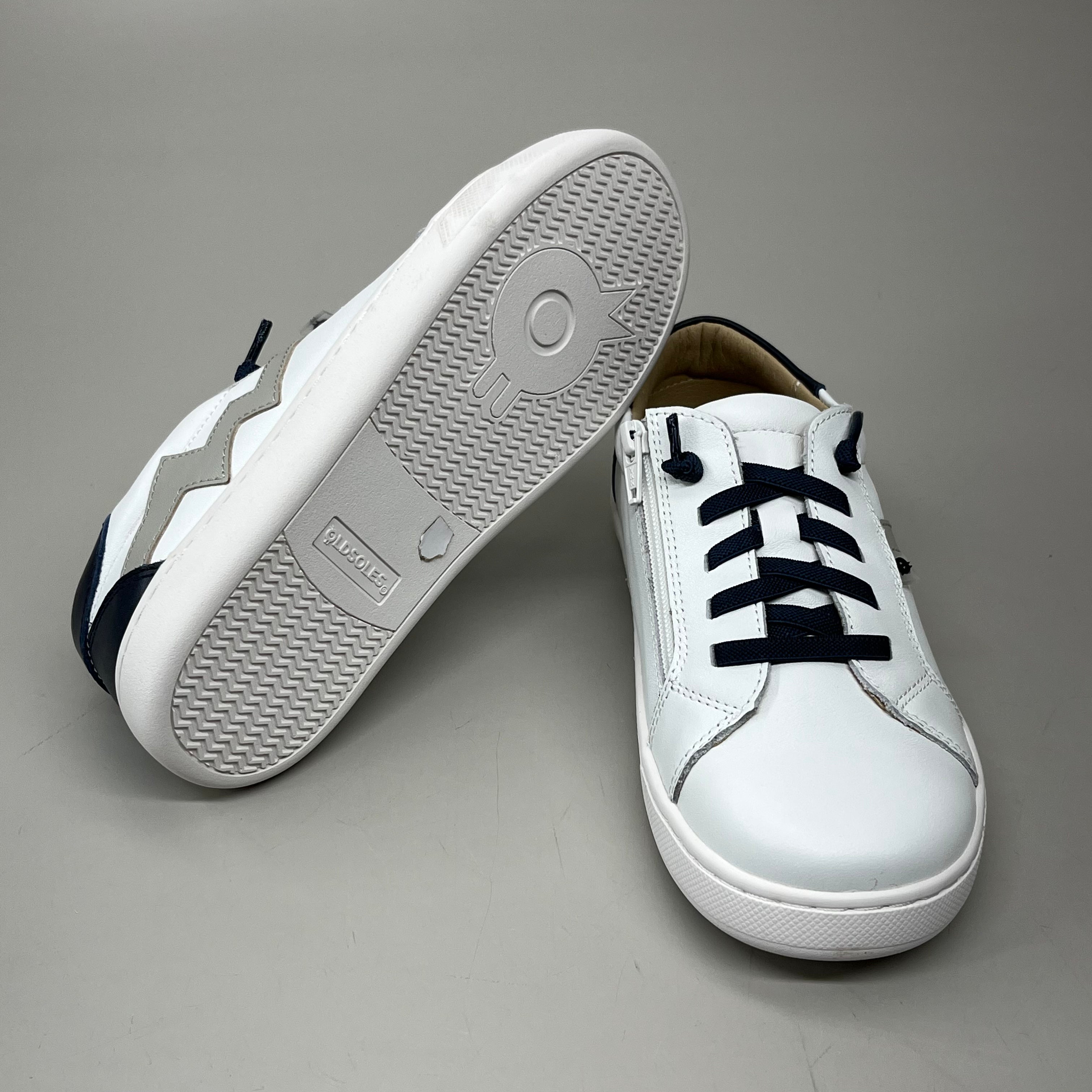 OLD SOLES Bolty Jogger Sneakers Kid’s Sz 13.5 EU 31 Snow/Gris/Navy #6155