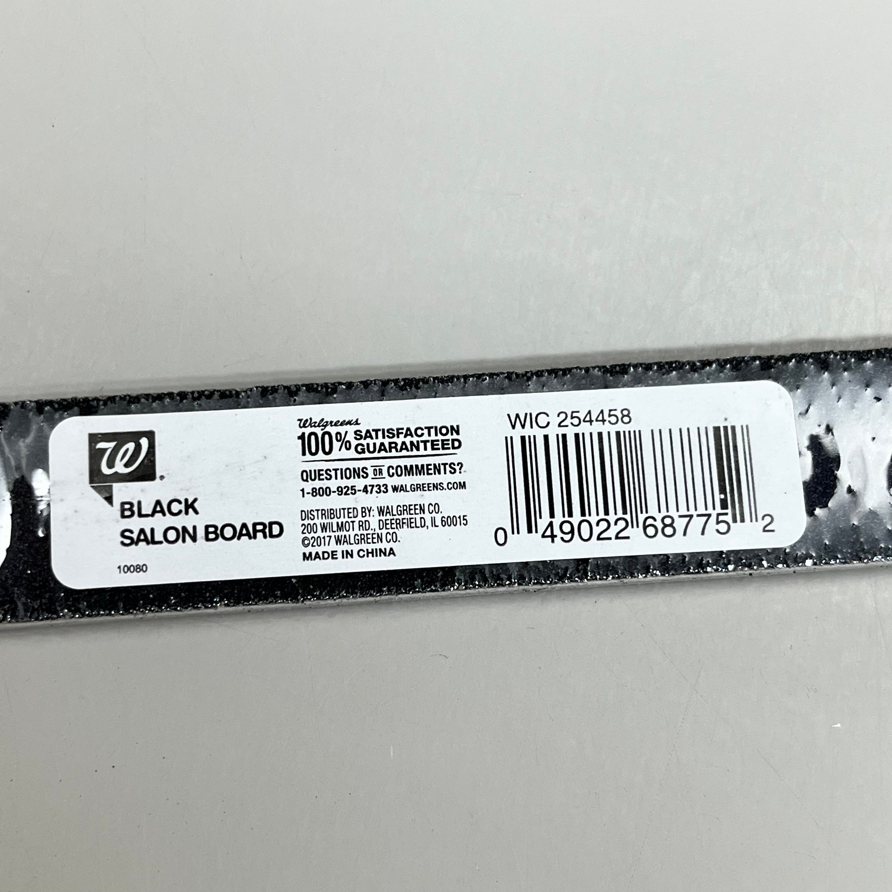 WALGREENS (10 PACK) Grit 100 Black Salon Board File 7" Black WIC 254458