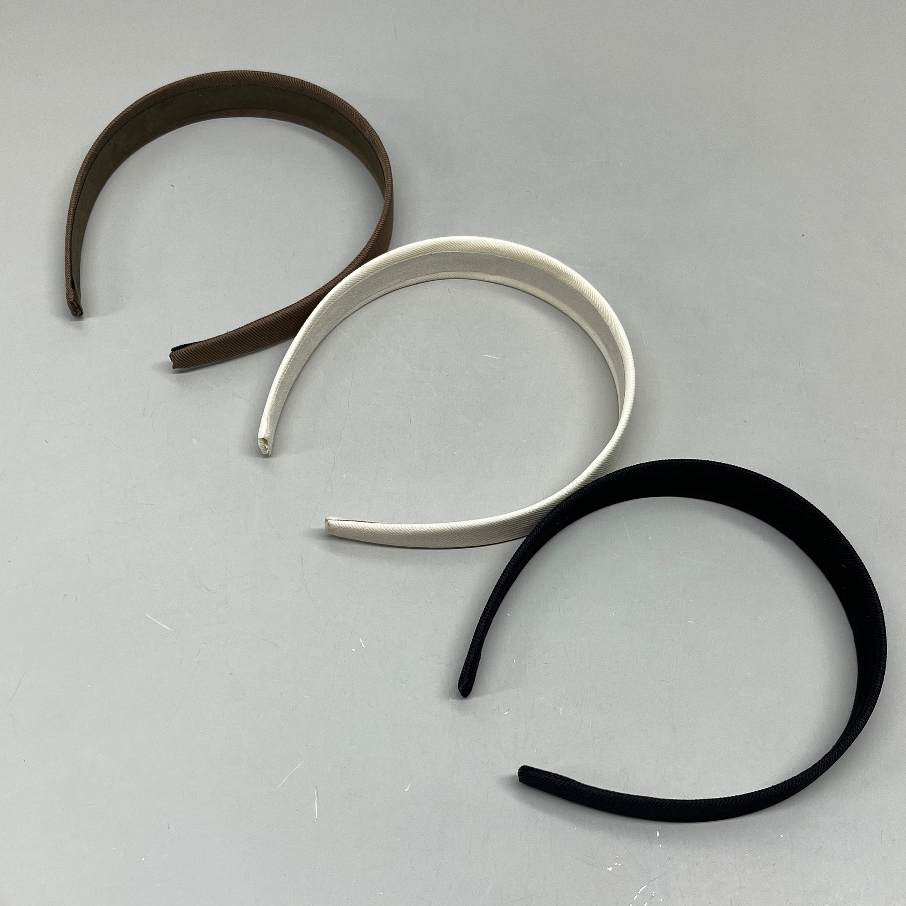 GOODY (3 PACK of 3 !) Comfort Wrapped All-Day Wear Headband Brown/Creme/Black 3000755
