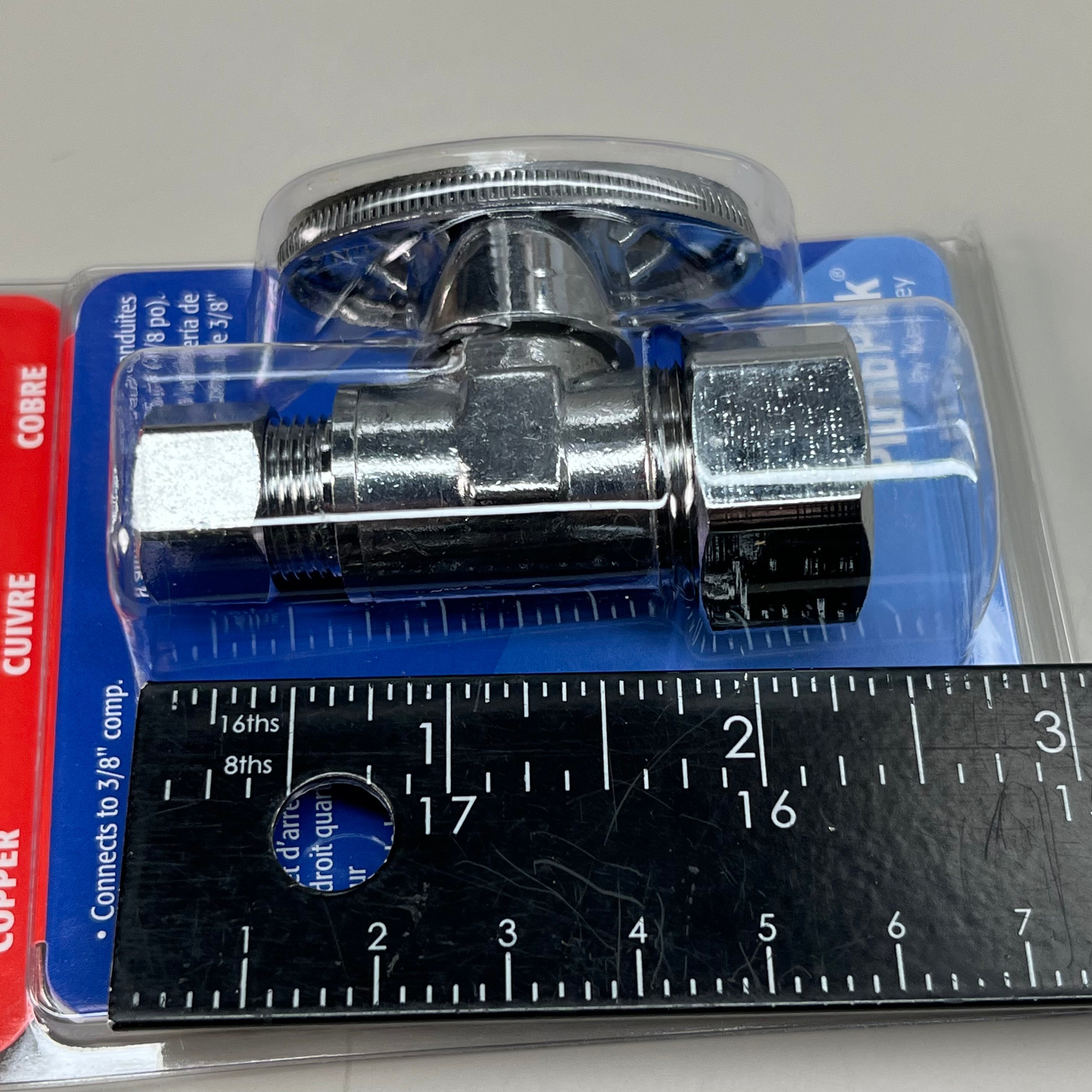 PLUMB PAK 6-PACK! Quarter Turn Straight Ball Valve 1/2" x 3/8" Silver PP63PCLF