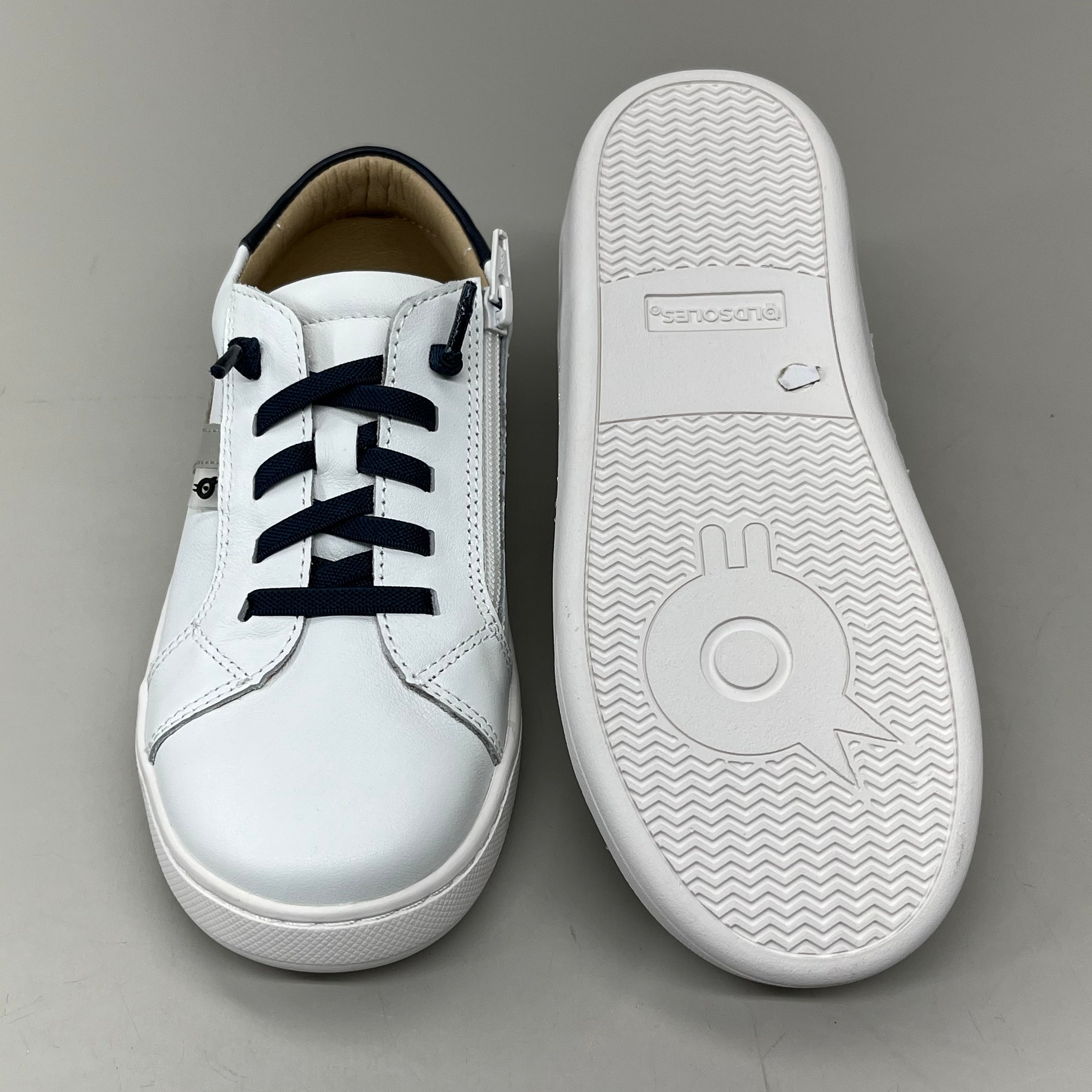 OLD SOLES Bolty Jogger Sneakers Kid’s Sz 13.5 EU 31 Snow/Gris/Navy #6155