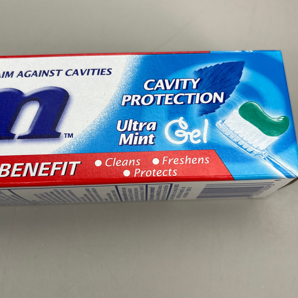 AIM 12-PACK! Multi-Benefit Cavity Protection Gel Toothpaste Ultra Mint 5.5 oz. BB 03/27 70505178