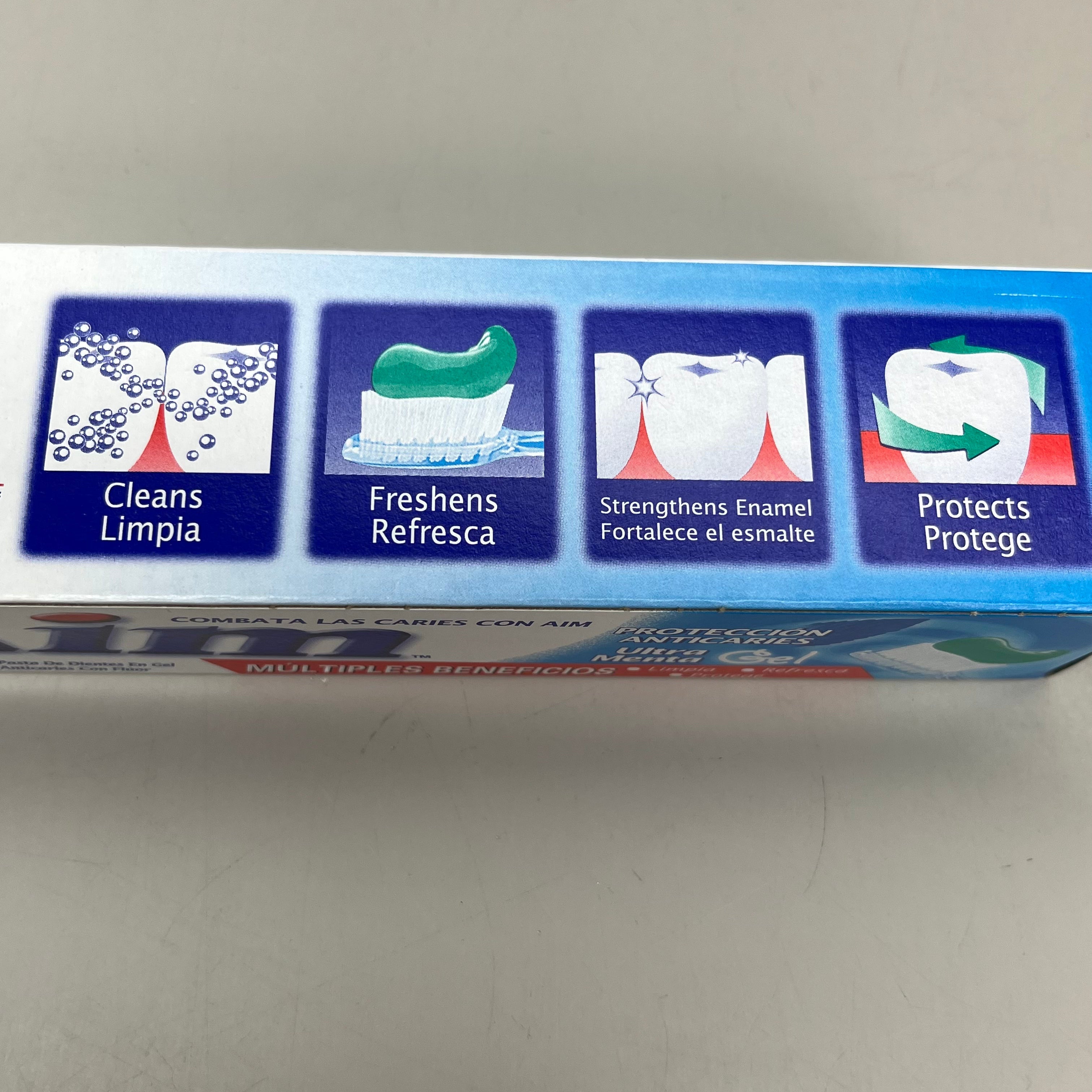 AIM 12-PACK! Multi-Benefit Cavity Protection Gel Toothpaste Ultra Mint 5.5 oz. BB 03/27 70505178