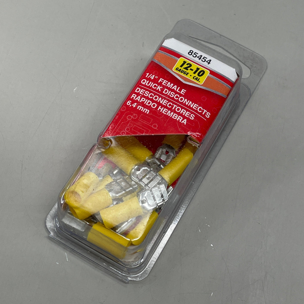DORMAN (5 PACK) 12-10 Gauge Yellow 1/4" Female Quick Disconnector 85454