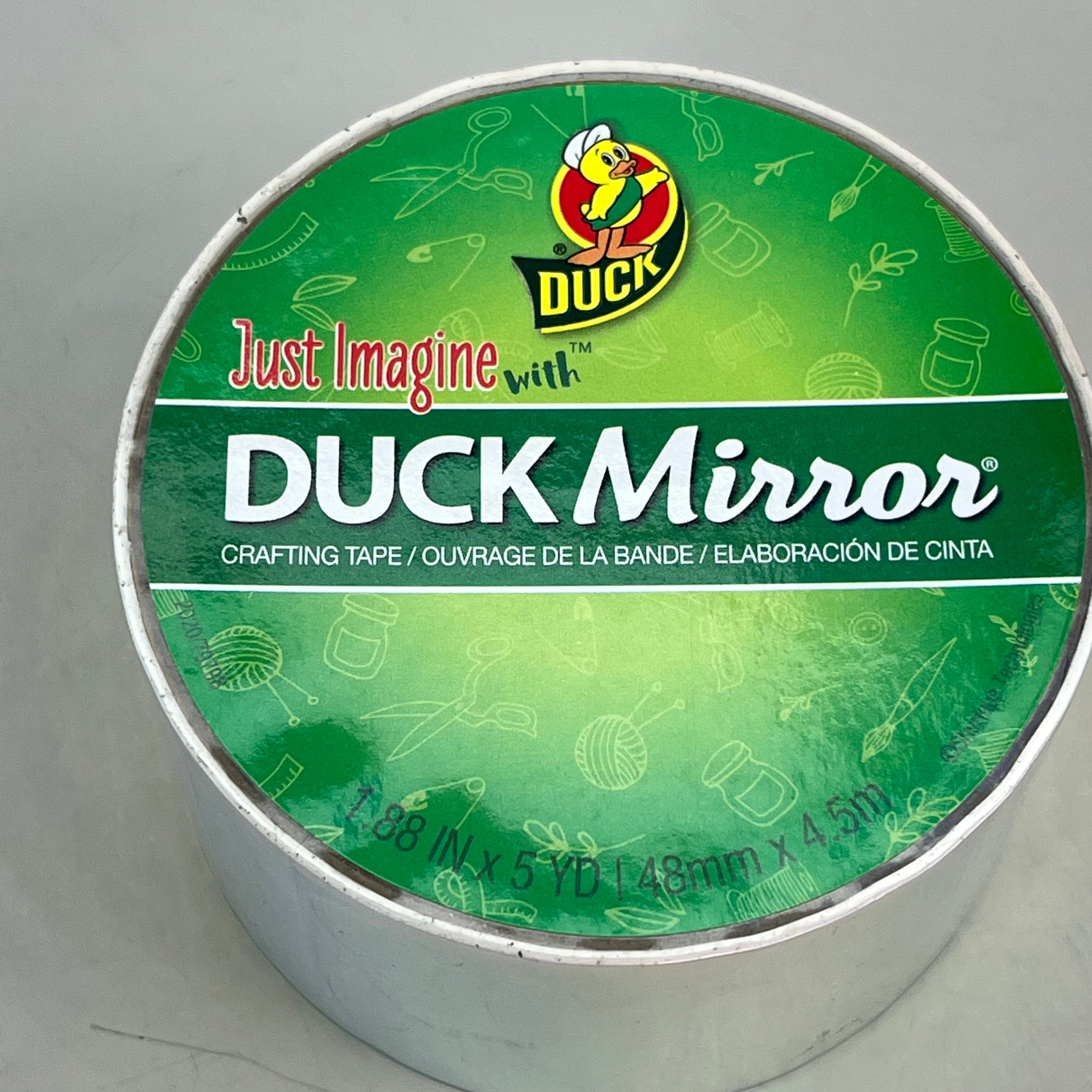 SHURTAPE Duck Craft 4 Rolls of White Mirror Crafting Tape 1.88" X 5 YD 285281