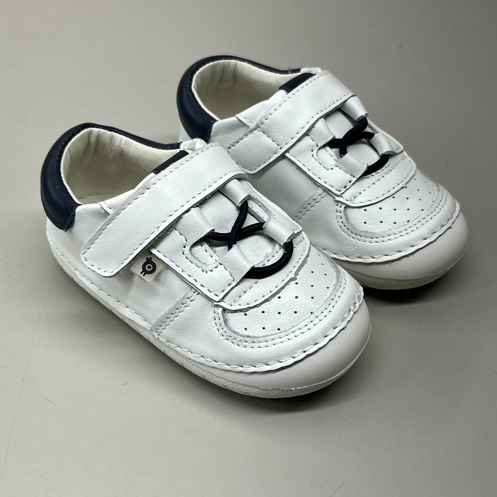 OLD SOLES Baby Rebel Pave Leather Shoe Sz 21 US 5 Snow/Navy #4090