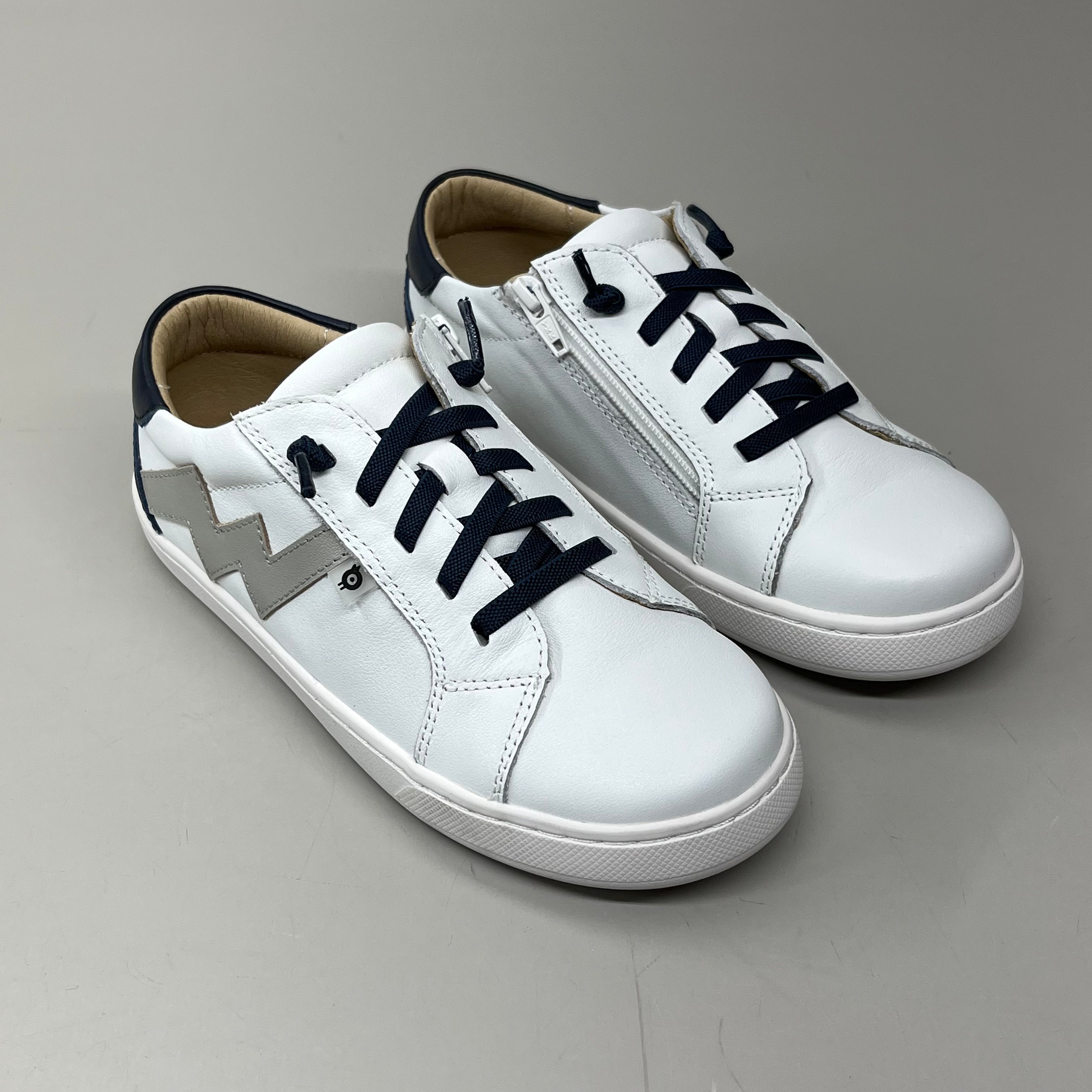 OLD SOLES Bolty Jogger Sneakers Kid’s Sz 13.5 EU 31 Snow/Gris/Navy #6155