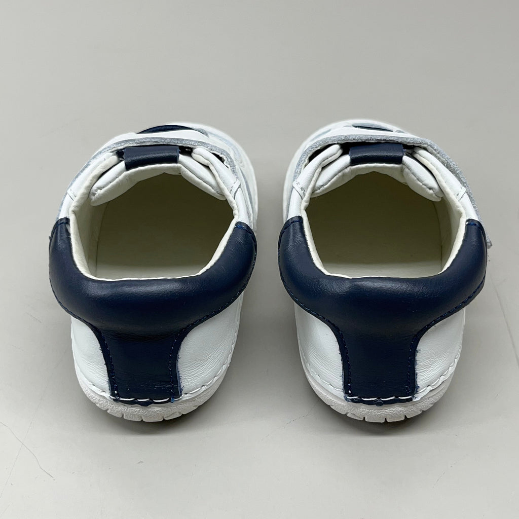 OLD SOLES Baby Rebel Pave Leather Shoe Sz 21 US 5 Snow/Navy #4090