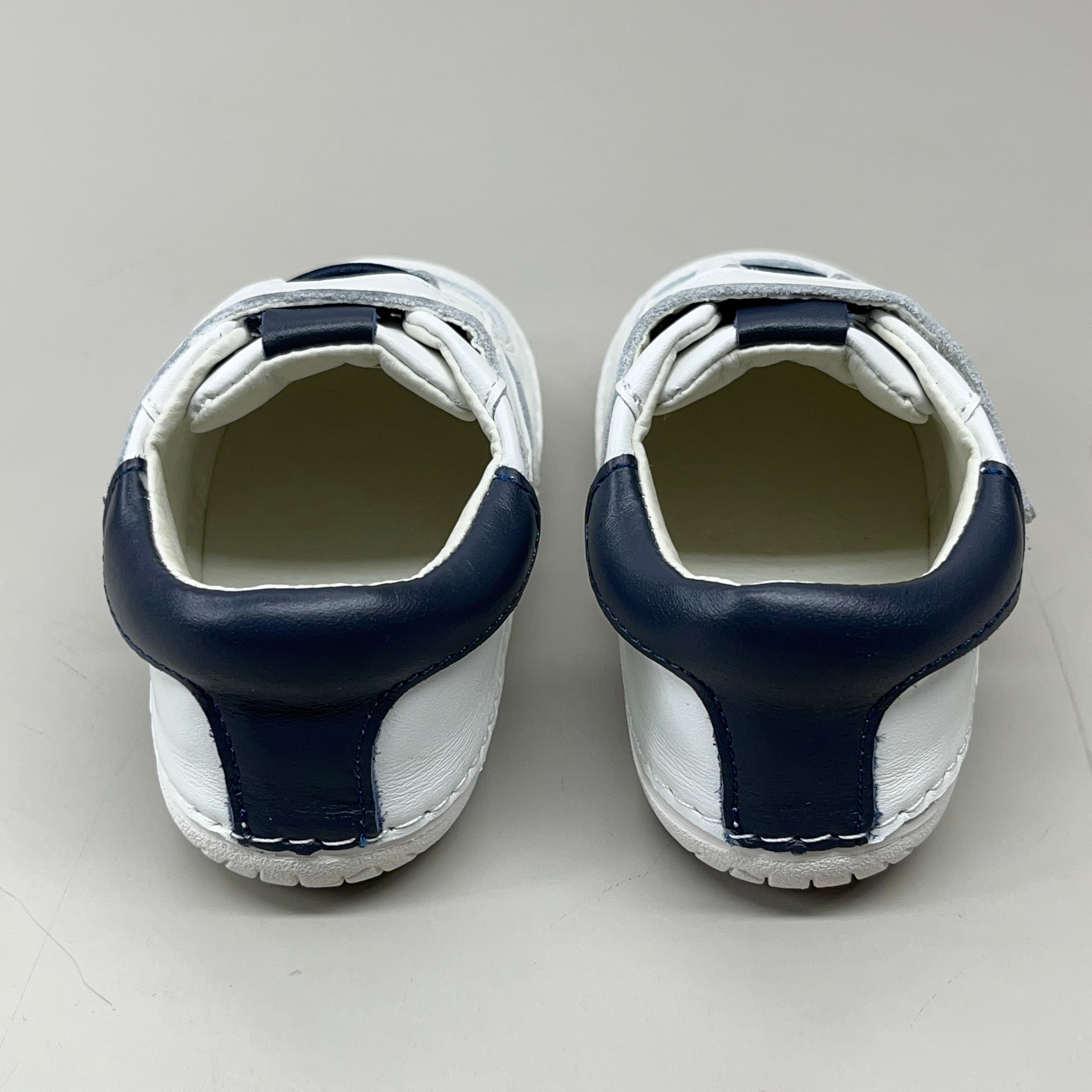 OLD SOLES Baby Rebel Pave Leather Shoe Sz 21 US 5 Snow/Navy #4090