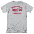 Garfield Property Of Lasagna Mens T Shirt Athletic Heather Officially Licensed