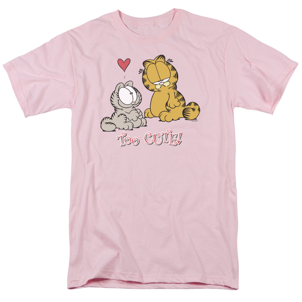 Garfield Too Cute Mens T Shirt Pink Officially Licensed