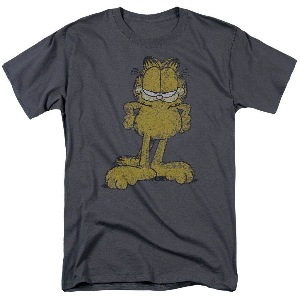 Garfield Big Ol Cat Mens T Shirt Charcoal Officially Licensed