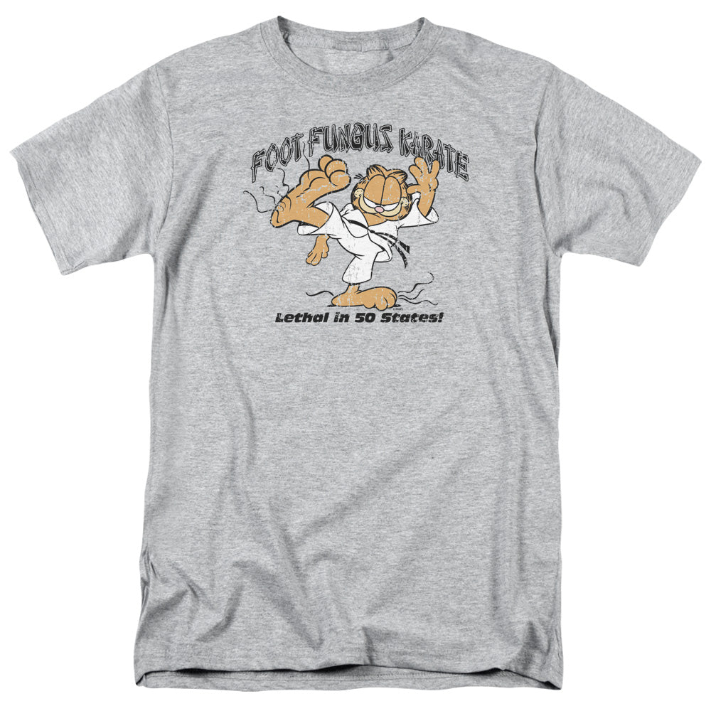 Garfield Foot Fungus Karate Mens T Shirt Athletic Heather Officially Licensed