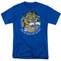 Garfield Performing Mens T Shirt Royal Blue Officially Licensed