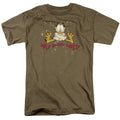 Garfield Way Beyond Help Mens T Shirt Safari Green Officially Licensed